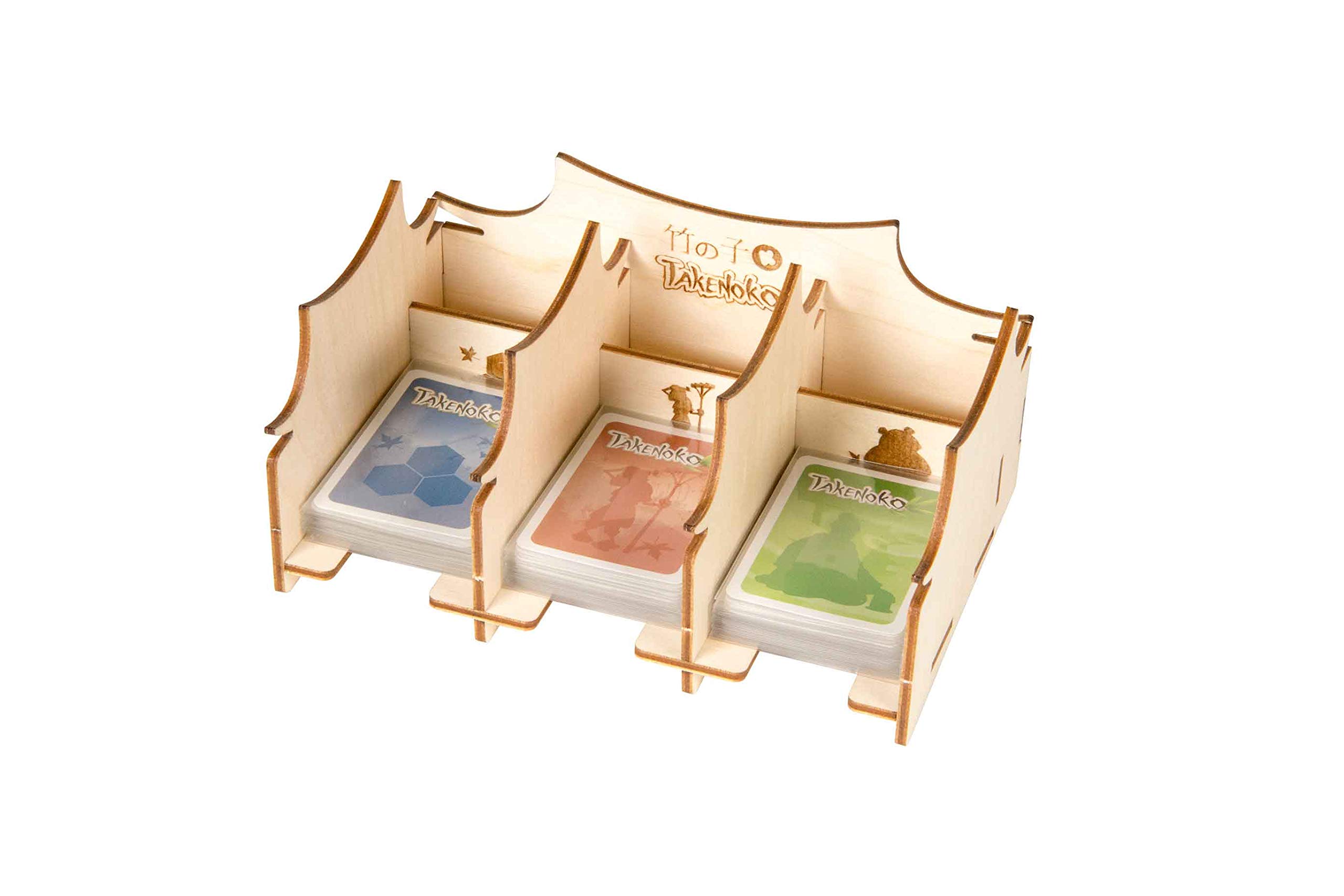 Premium Wooden Game Organizer for Takenoko Board Game - Broken Token Compatible Storage Box with Multiple Trays - Perfect for Game Night Organization & Compact Storage