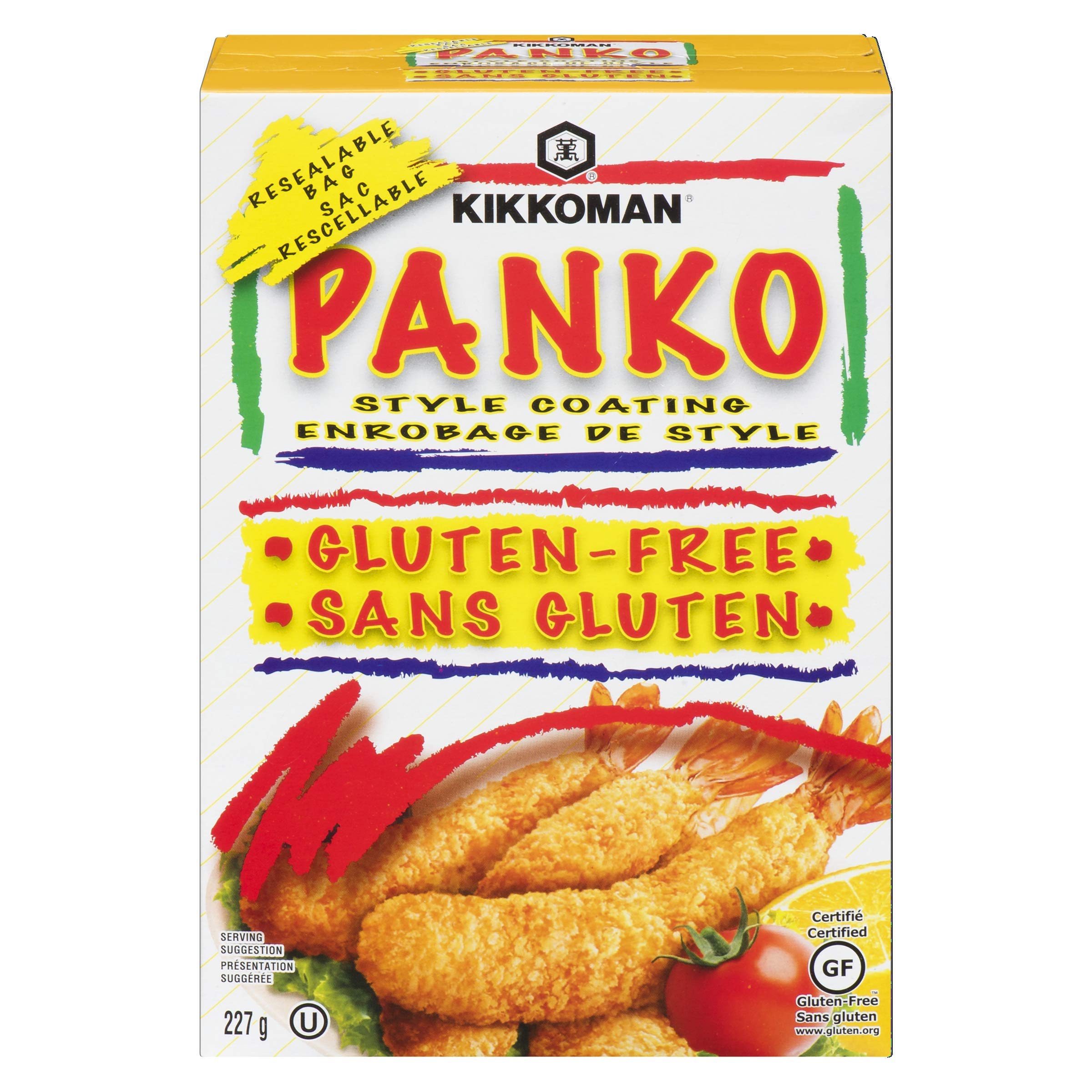 Kikkoman Gluten-Free Panko Bread Crumbs 8oz | Japanese-Style Unseasoned Breadcrumbs for Baking, Frying & Air Frying | Perfect for Chicken Katsu, Tonkatsu, Tempura & More