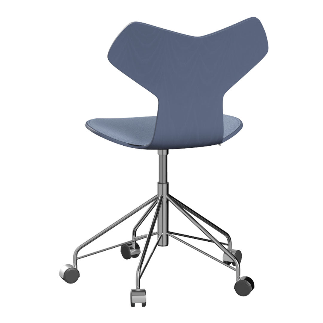 Premium Grand Prix Swivel Office Chair 3131 - Ergonomic Mesh Back with Colored Ash Frame & Upholstered Seat - Perfect for Home Office, Gaming Setup, and Conference Rooms
