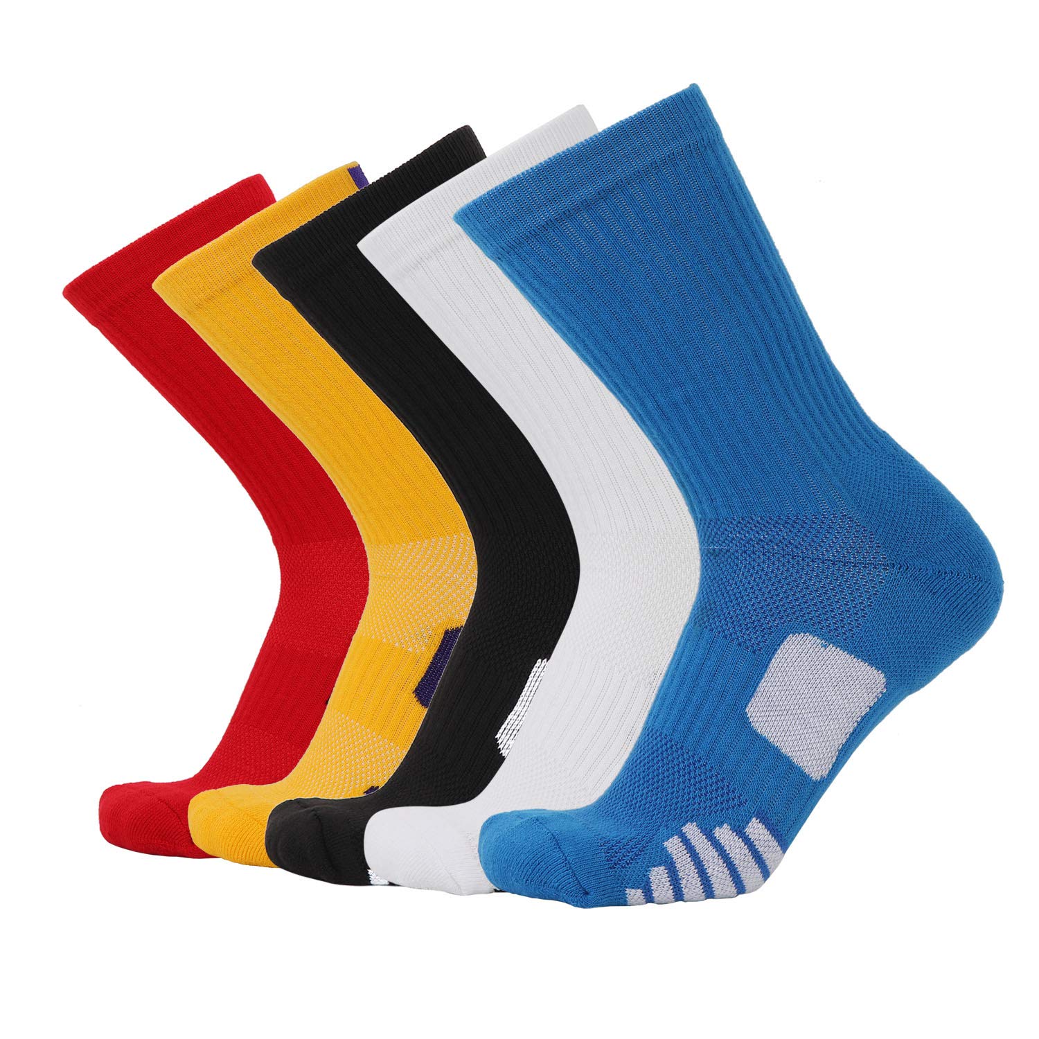 5-Pack Moisture-Wicking Hiking & Running Socks for Women & Men - Breathable Trekking Socks for Outdoor Adventures, Gym Workouts & Daily Wear