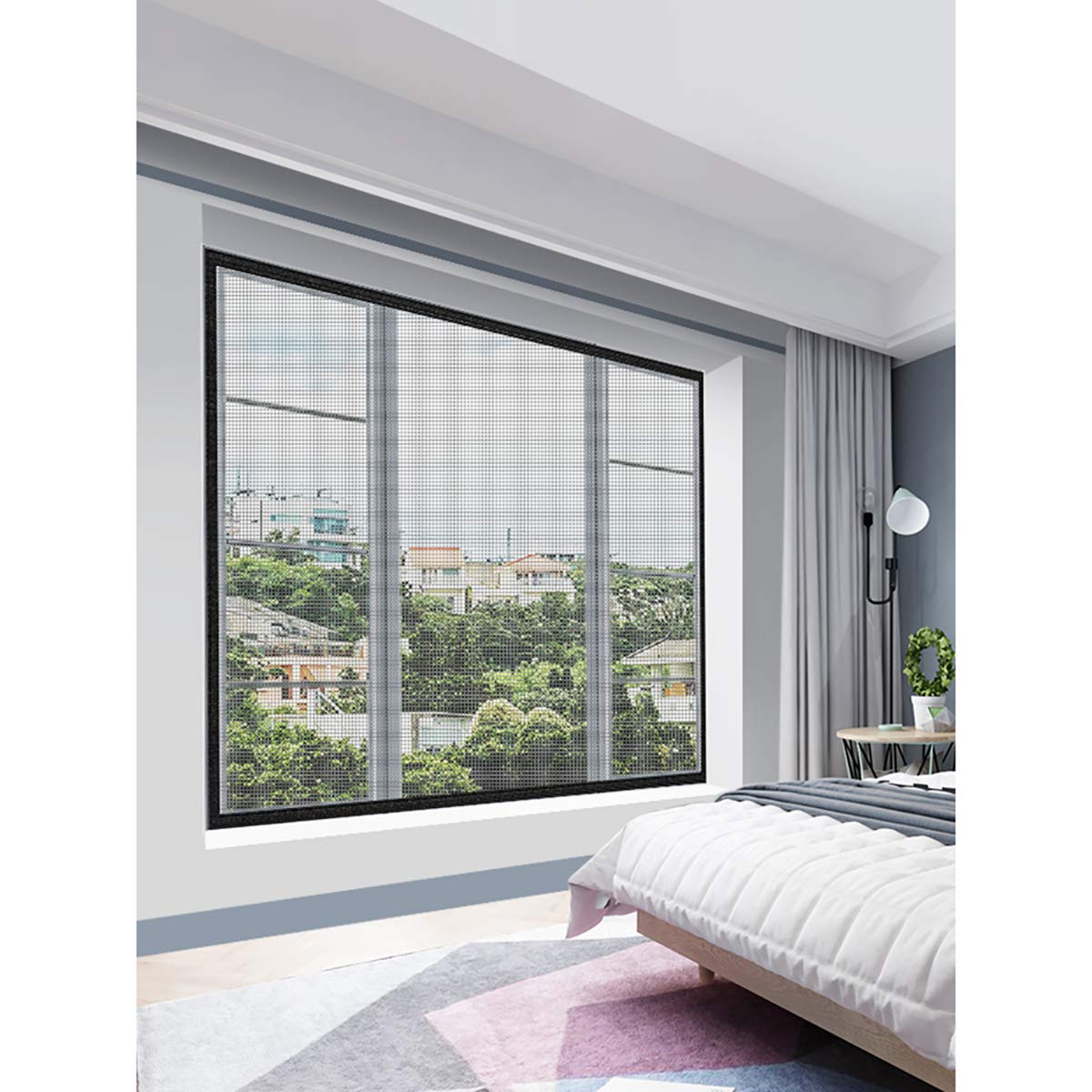 ECYC Removable Self-Installing Window Screen Mesh - Breathable Household Screen Curtain for Doors & Windows - Perfect for Home, Patio, and RV Ventilation