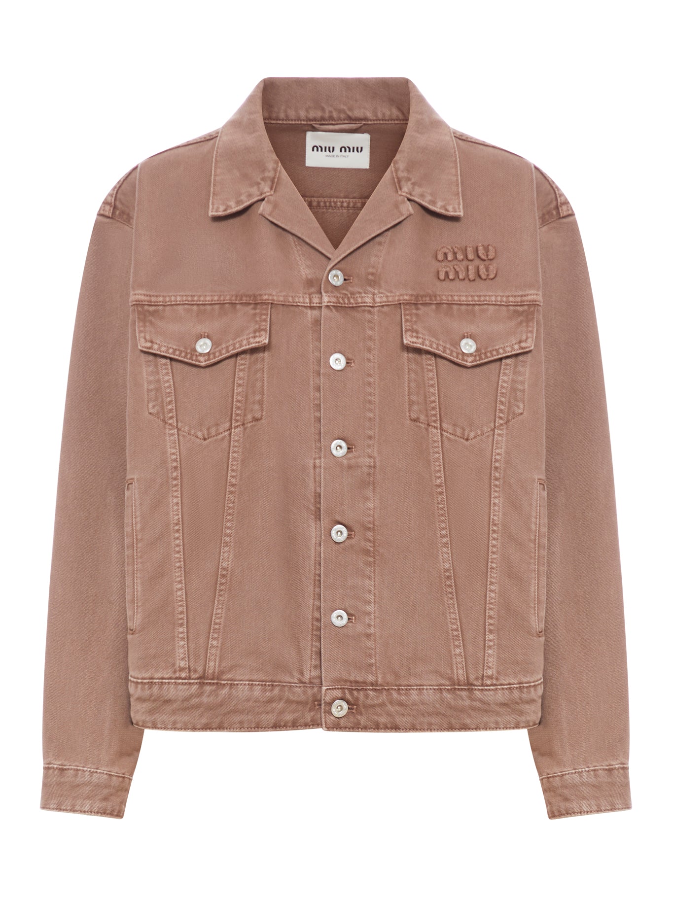 Miu Miu Brown Denim Blouson Jacket - GWB237SOOO1565 F0027 | Stylish Women's Outerwear for Casual & Evening Wear