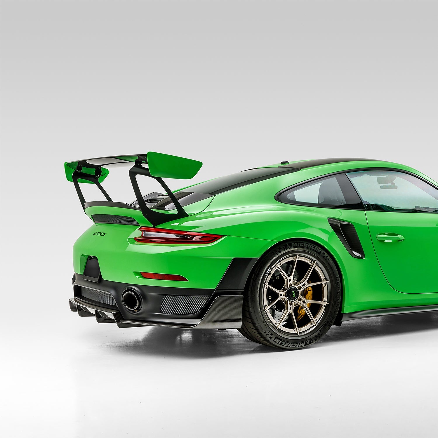 Porsche 991.2 GT2 RS Extended Carbon Fiber Wing Risers - High Performance Rear Spoiler for Track Racing & Street Use