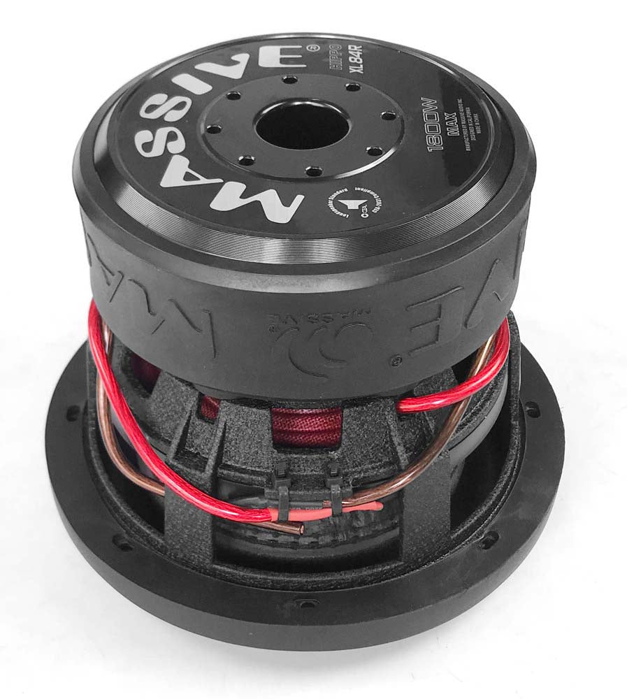 HIPPOXL84R 900 Watts RMS Dual 4 Ohm Car Subwoofer - Powerful Bass for Car Audio Systems & Home Theater Setup
