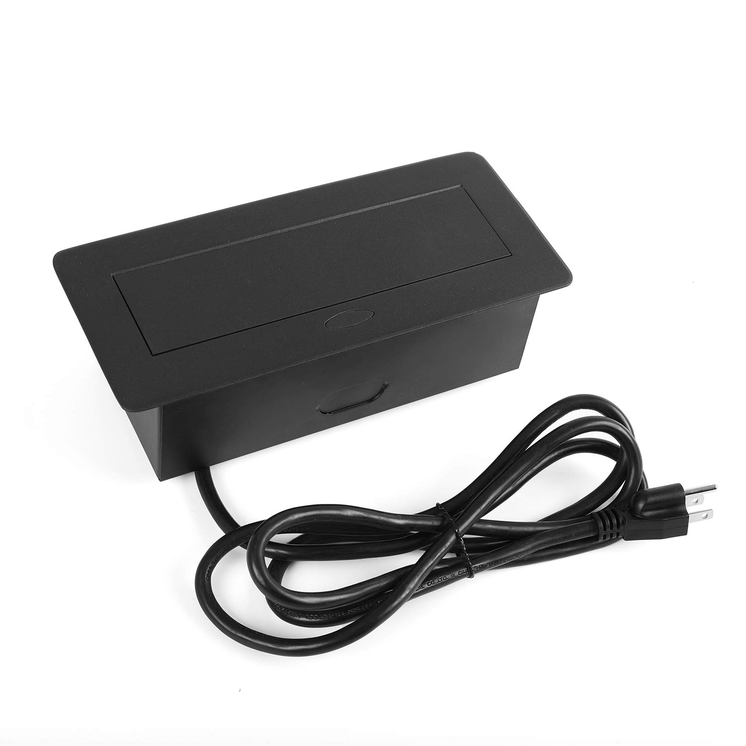 WEBANG Pop Up Desktop Power Strip with 3 AC Outlets & 2 USB Ports - Black | Space-Saving Charging Station for Home Office, Dorm Room & Conference Table