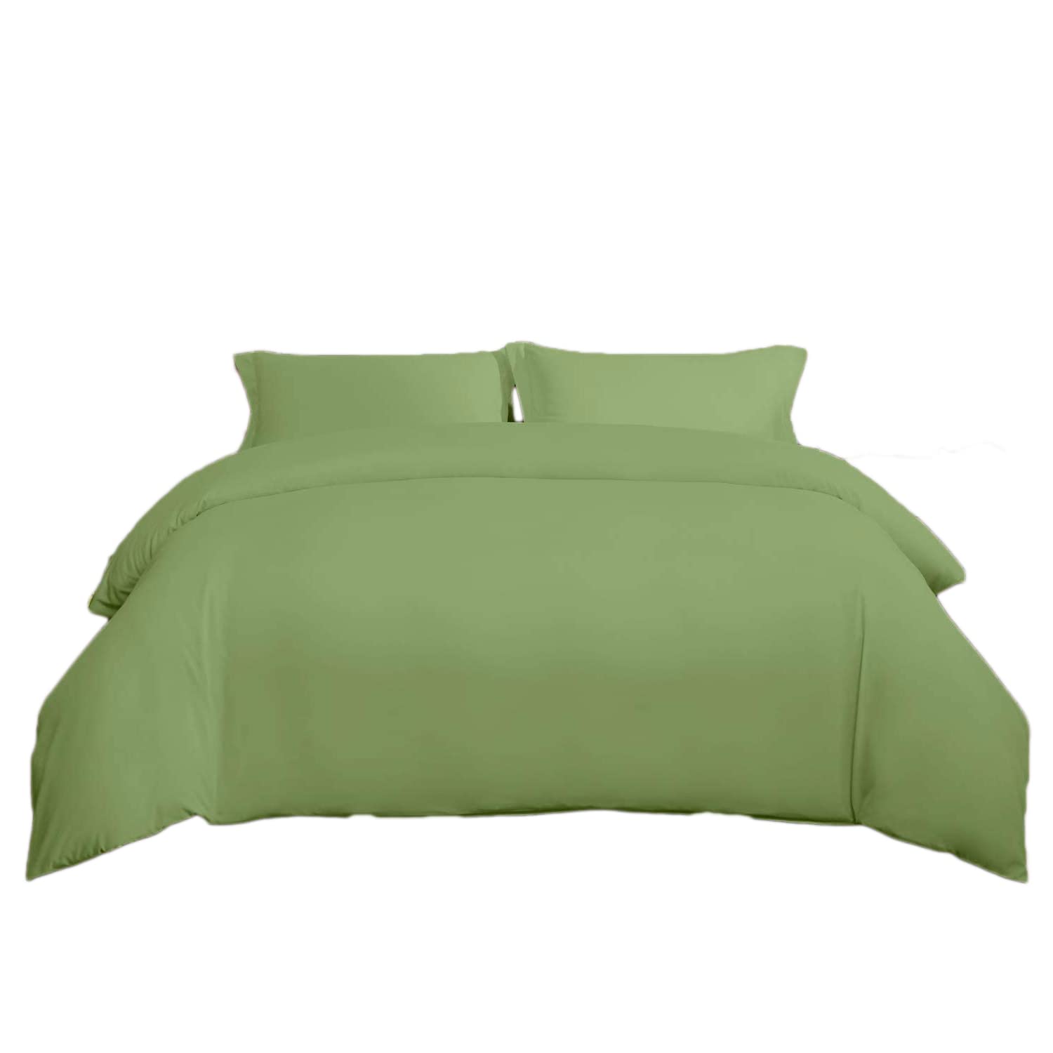 Premium 100% Egyptian Cotton 800 Thread Count Duvet Cover Set with Zipper & Corner Ties - King Size 106