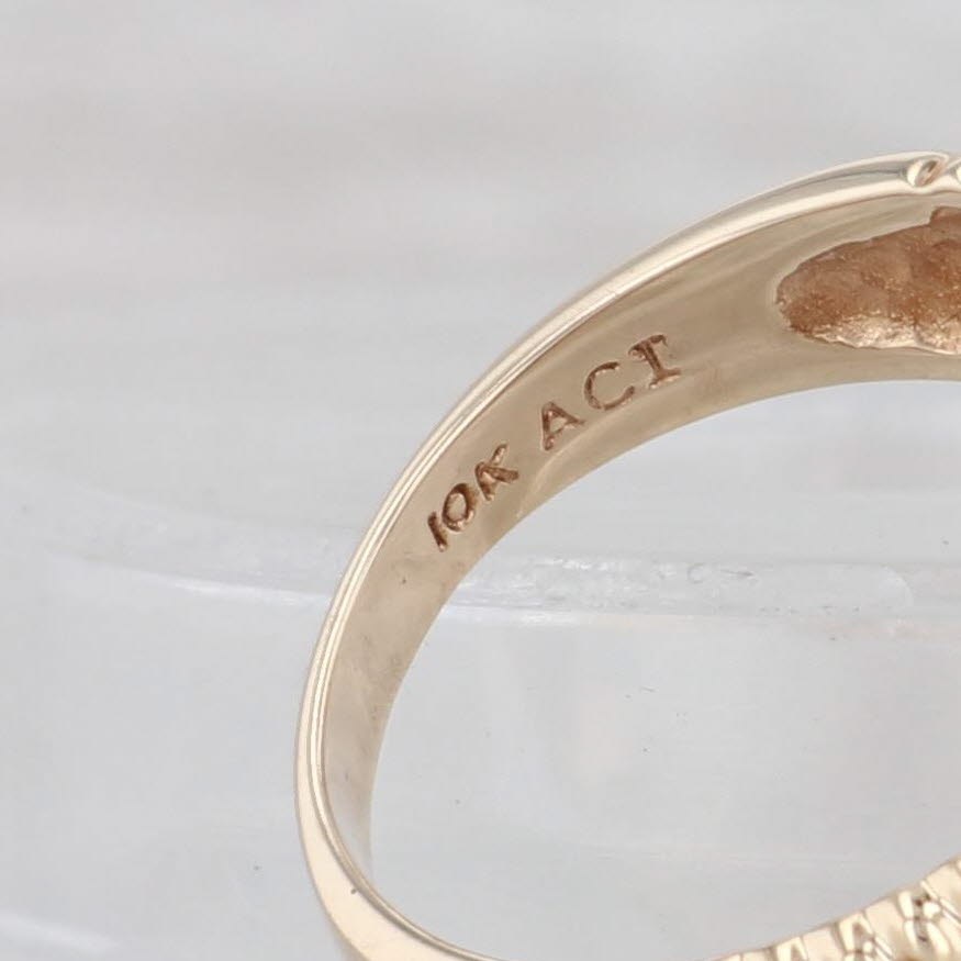 0.48ctw Diamond Contour Ring - 10k Yellow Gold Size 6 Stackable Wedding Band - Perfect for Stacking, Anniversary Gifts & Everyday Elegance