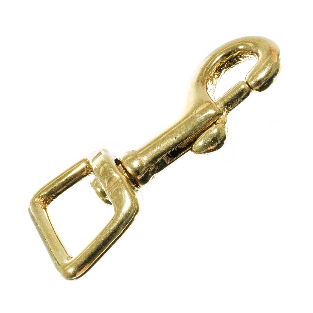 Premium Brass Swivel Snap Hooks - 10 Pack (3/4 Inch) - Heavy Duty Keychain Clips for Keys, Purses, Backpacks, Dog Leashes & Outdoor Gear - Durable Metal Carabiner Hooks for Everyday Use