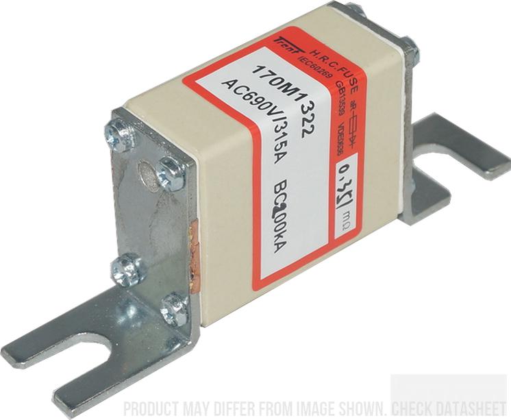 Semiconductor Fuse 50A 690VAC 200kA Panel Mount Size 000 (78mm Hole Centers) - F170M1314 for Industrial Electrical Panels & Power Distribution Systems