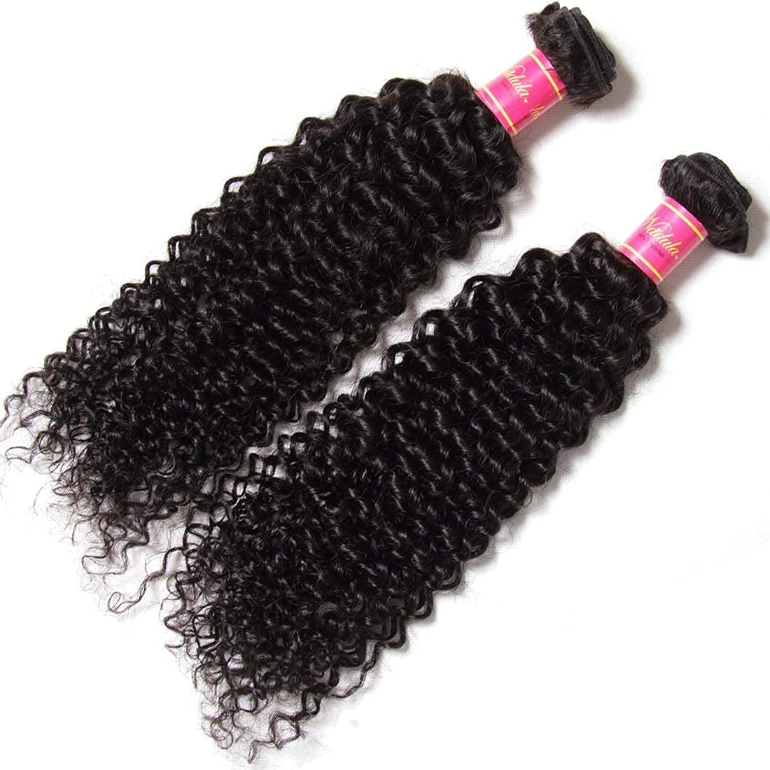 Nadula 10A Brazilian Virgin Human Hair Curly Bundles - 3 Pack Unprocessed Remy Weave Extensions (20/22/24 Inch, Natural Color) for Stunning Curly Hairstyles & Everyday Wear