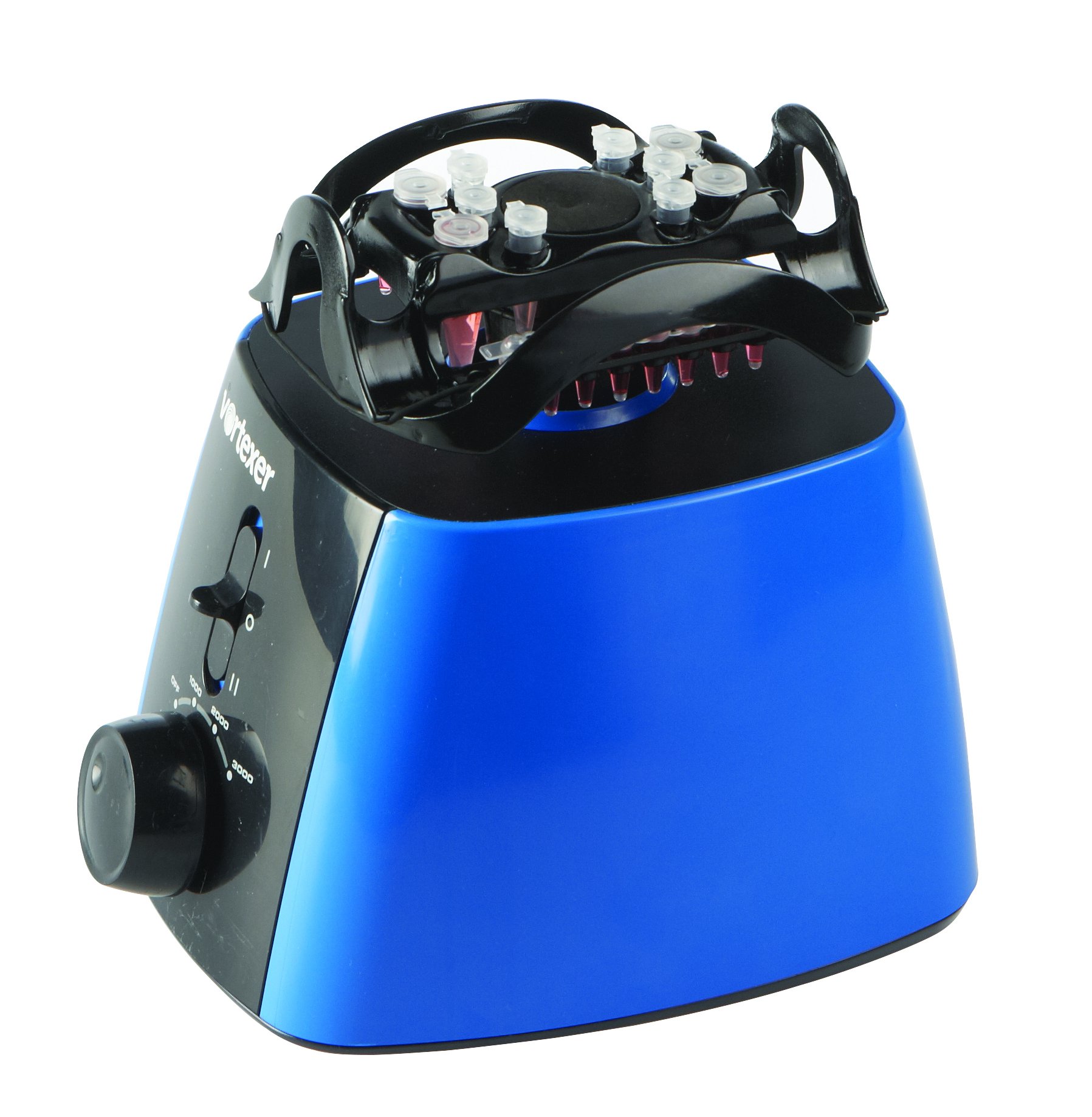 Heathrow Scientific HS120214 Laboratory Vortex Mixer - 230V 40Hz with UK Plug (Blue) - Ideal for DNA, RNA, and Protein Sample Mixing in Research Labs