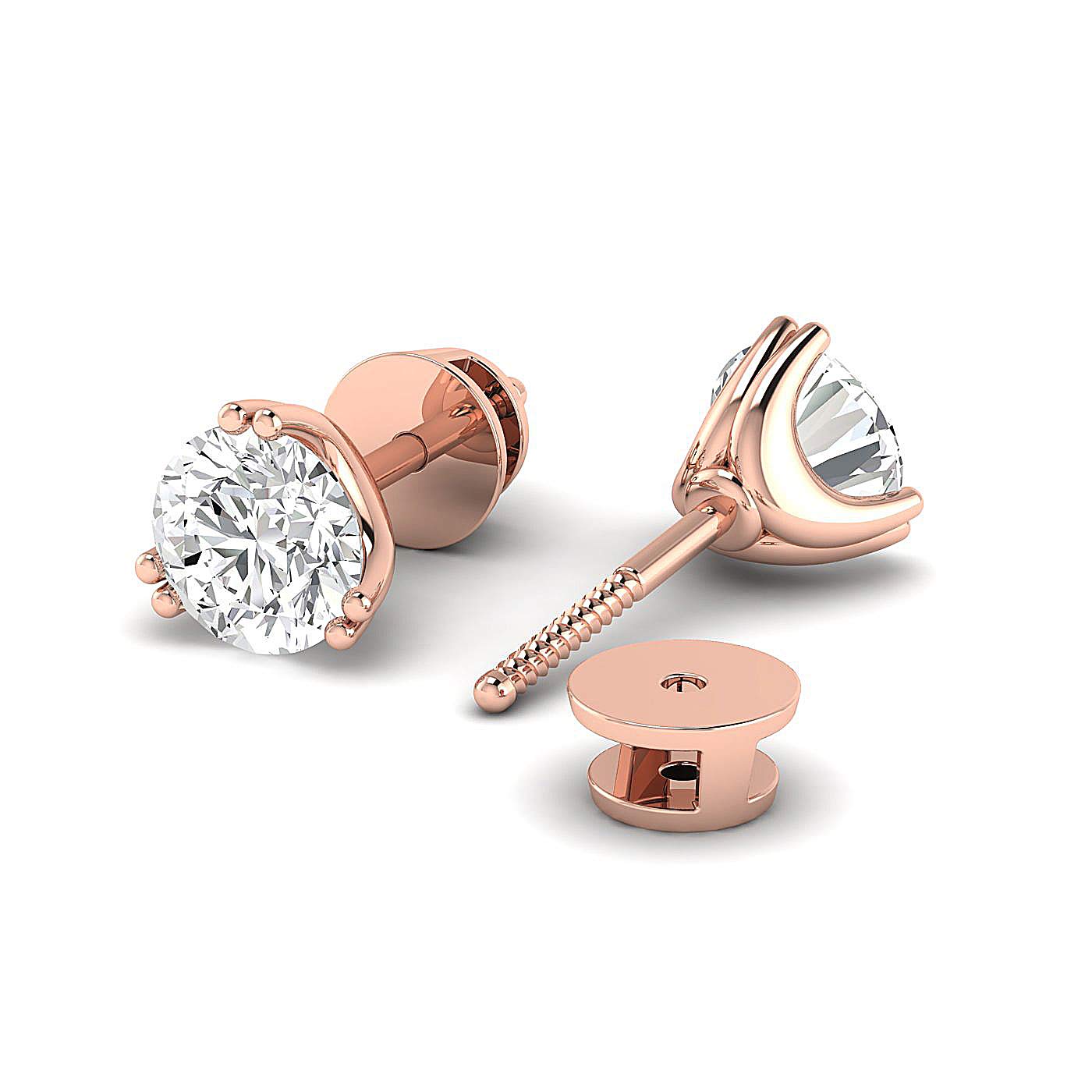 0.30-4 Carat Lab Created Diamond Stud Earrings for Women | SI-FG Clarity, Round Brilliant Cut | 100% Pure Diamond Jewelry Gift (Perfect for Weddings, Anniversaries & Special Occasions)