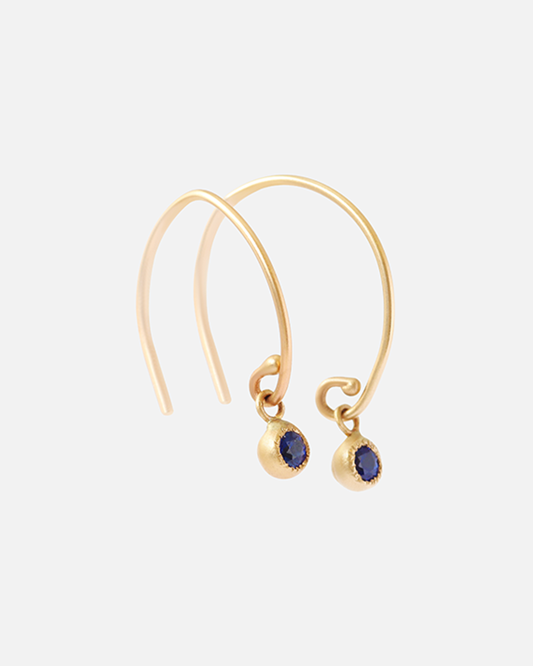 Elegant Sapphire Earrings with Melee Ball Loop - Perfect for Weddings, Parties & Special Occasions
