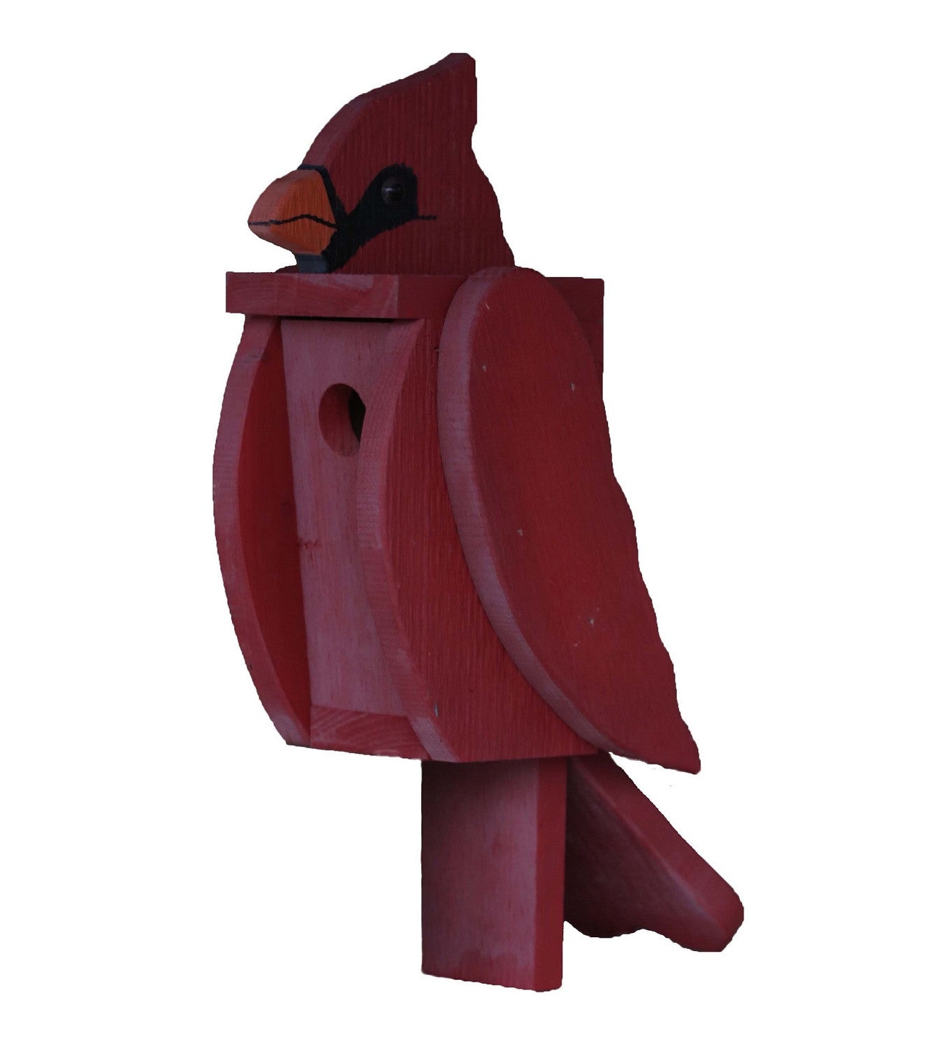 Large Amish Handmade Northern Cardinal Birdhouse - Premium Wooden Bird House for Cardinals - Perfect for Backyard, Garden & Outdoor Bird Watching