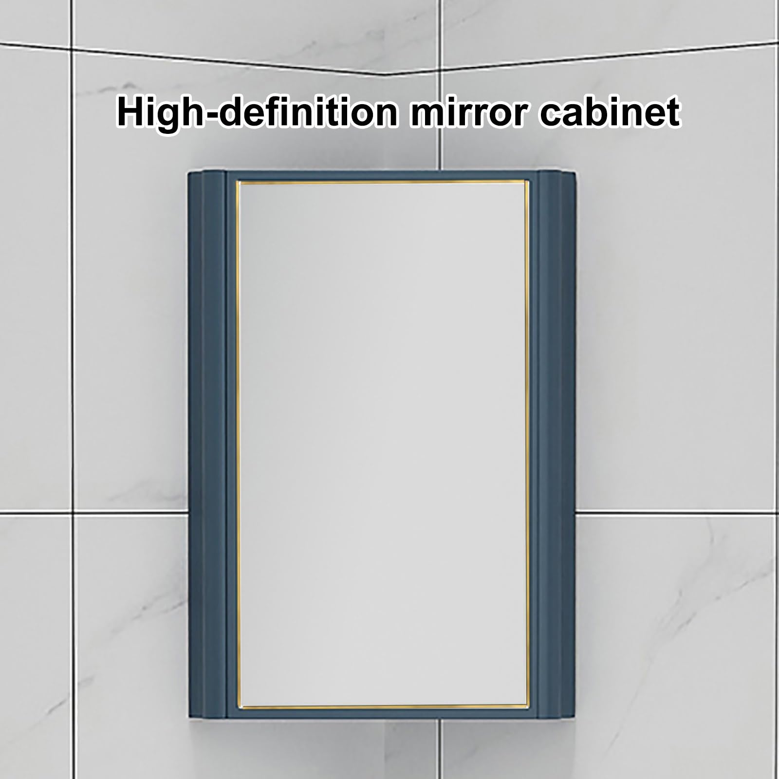 Wall-Mounted Corner Bathroom Vanity Cabinet with Mirror & Storage - 15 Inch Space-Saving Bathroom Sink for Small Bathrooms, Powder Rooms & Apartments