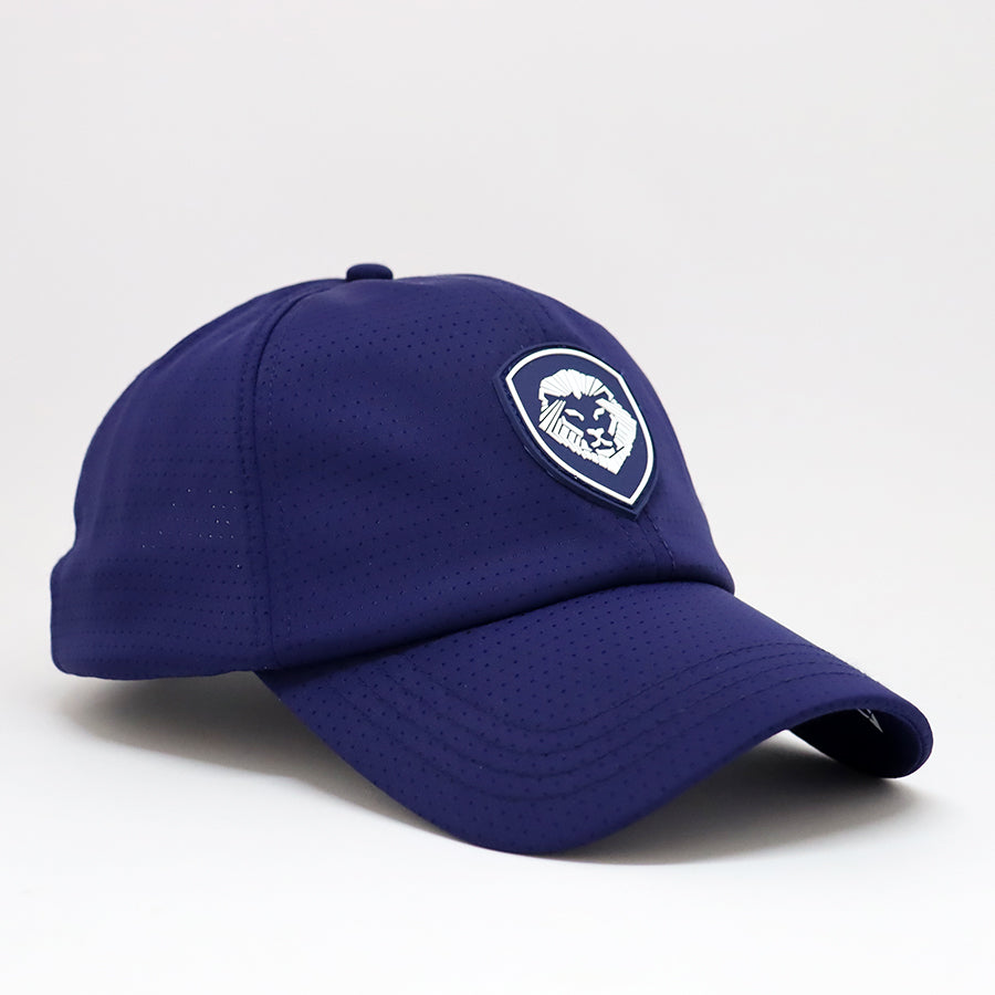 VT Shield Future Looks Bright Navy Velcro Performance Perforated Hat - Breathable Adjustable Baseball Cap for Outdoor Sports & Casual Wear