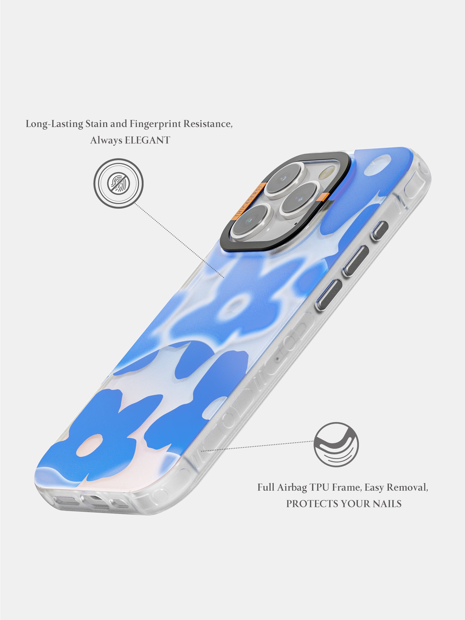Foggy Florals Phone Case - Azure Blue | Premium Protective Cover for iPhone & Samsung | Perfect for Everyday Use & Travel