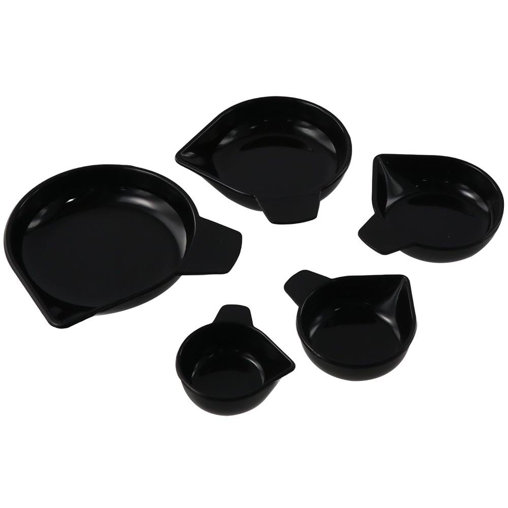5-Piece Plastic Weighing Pans Set - 5 Different Sizes for Precise Measurement | Laboratory Equipment for Powders, Liquids, Gems & Chemicals | Ideal for Science Labs, Jewelry Making & DIY Projects
