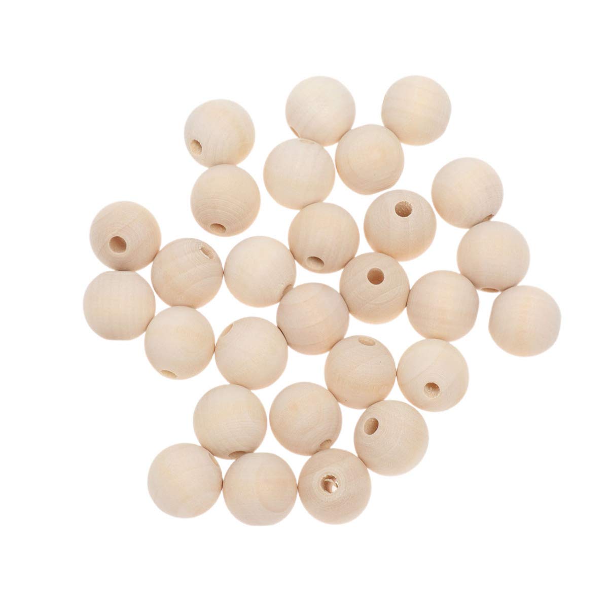 50pcs Wooden Beads for Jewelry Making - DIY Craft Beads Kit with Round Beads - Perfect for Necklaces, Bracelets, Earrings & Home Decor Crafts