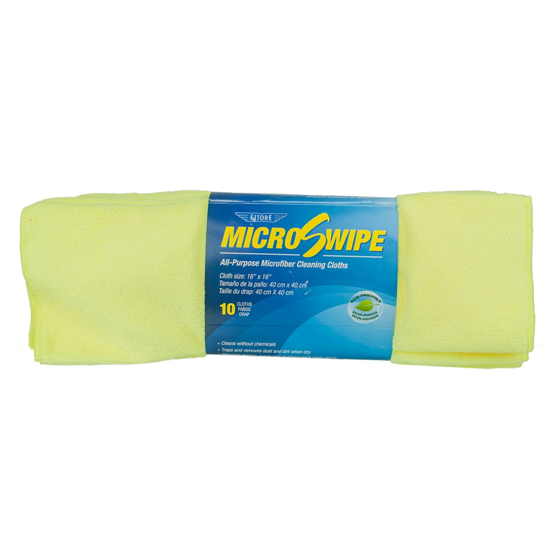 Ettore MicroSwipe Cleaning Towel - Super Absorbent Microfiber Cloth for Windows, Glass, and Mirrors - Streak-Free Cleaning for Home, Office, and Car Use