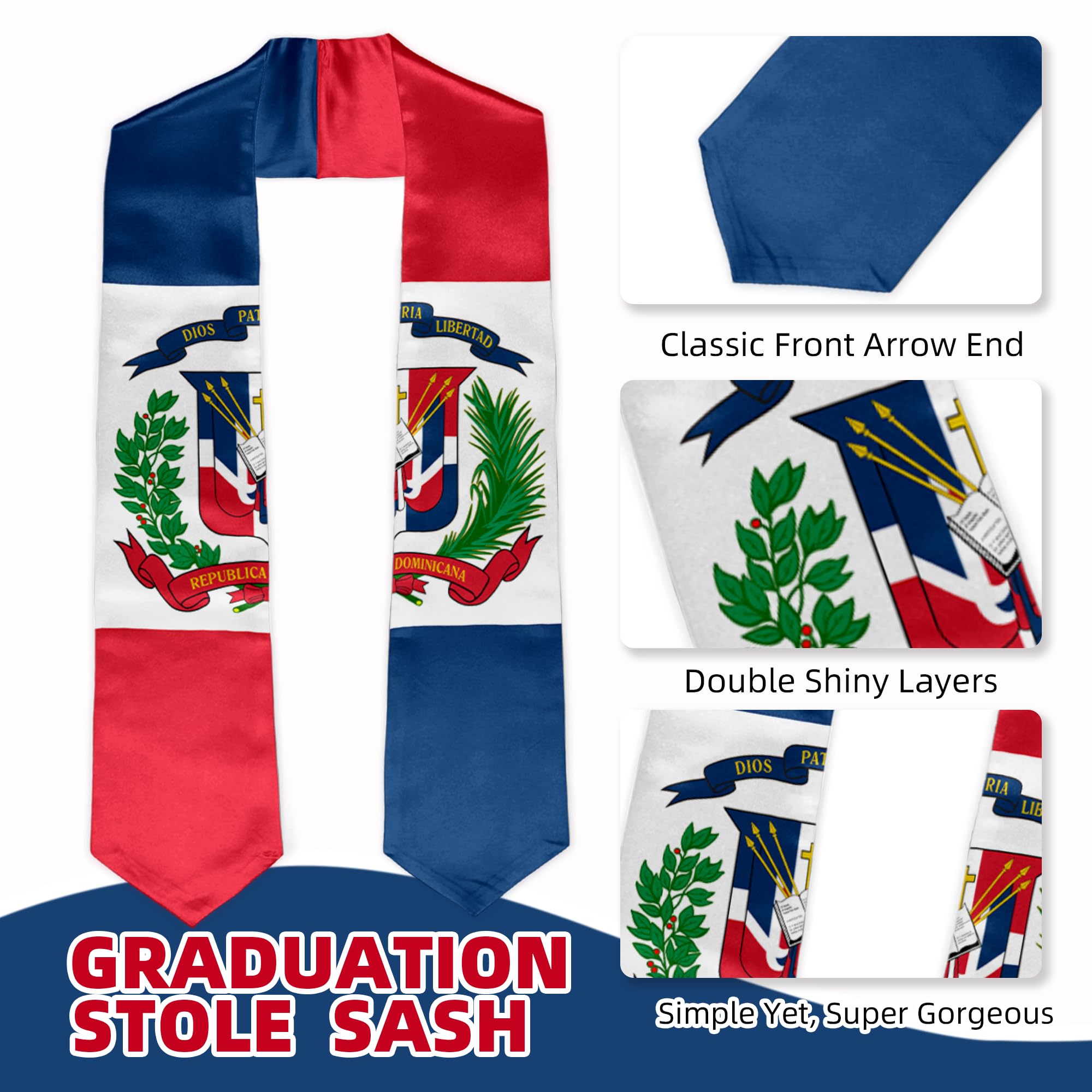 Civilos Unisex Graduation Stole - 72 Inch Honor Sash for Graduation Students | Perfect for Commencement Ceremonies & Academic Achievements