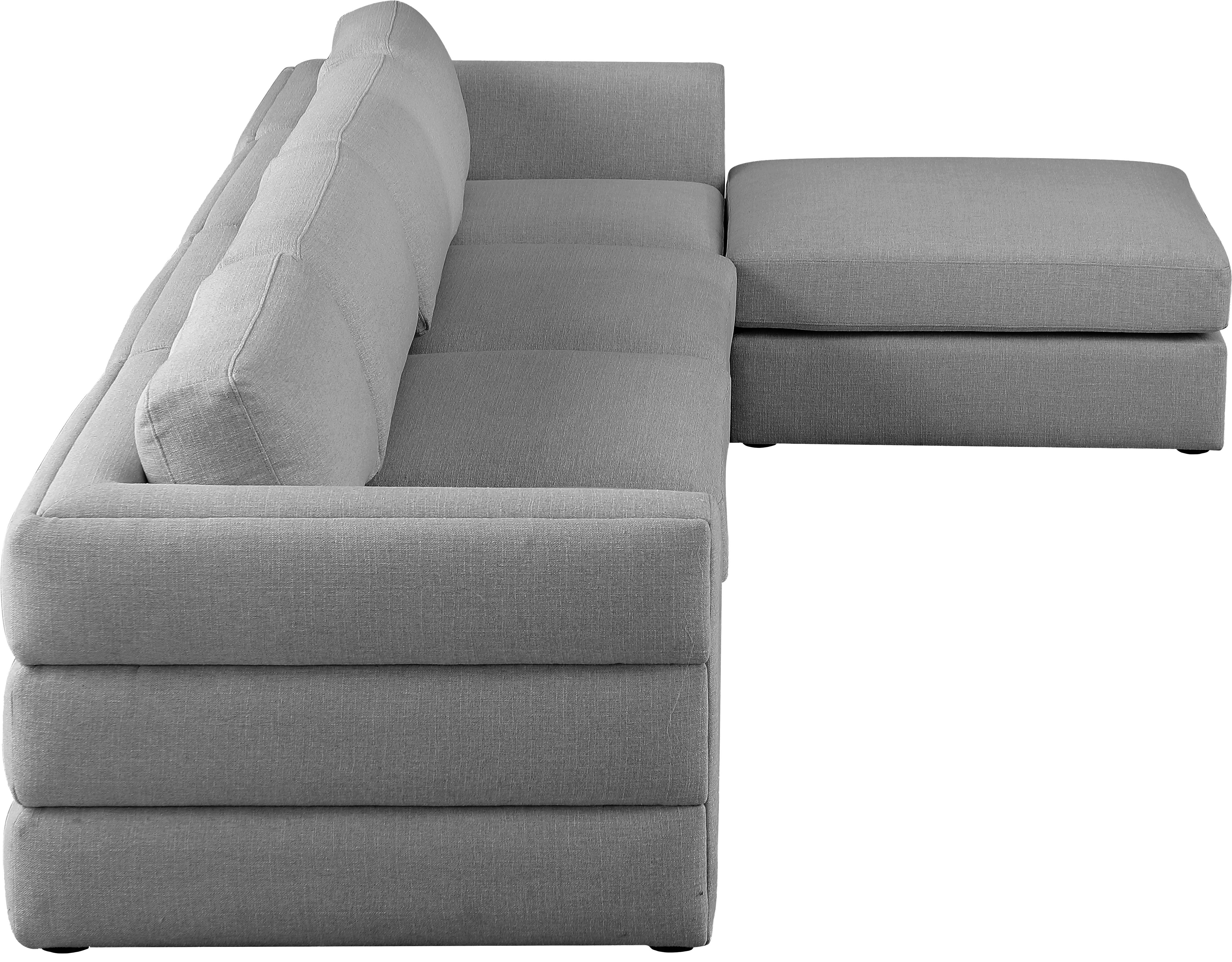 Beckham Durable Linen Textured Fabric Modular Sectional Sofa - Modern Living Room Furniture for Home Theater, Family Gatherings & Cozy Relaxation
