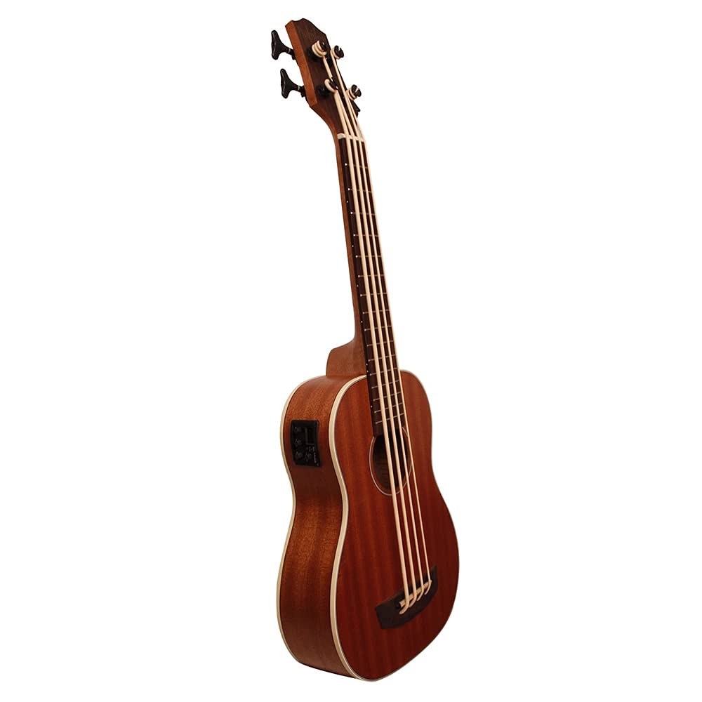 Babilon Ukulele Bass - Professional Uke Bass Guitar with Natural Wood Finish - Perfect for Beginners, Travel & Live Performances