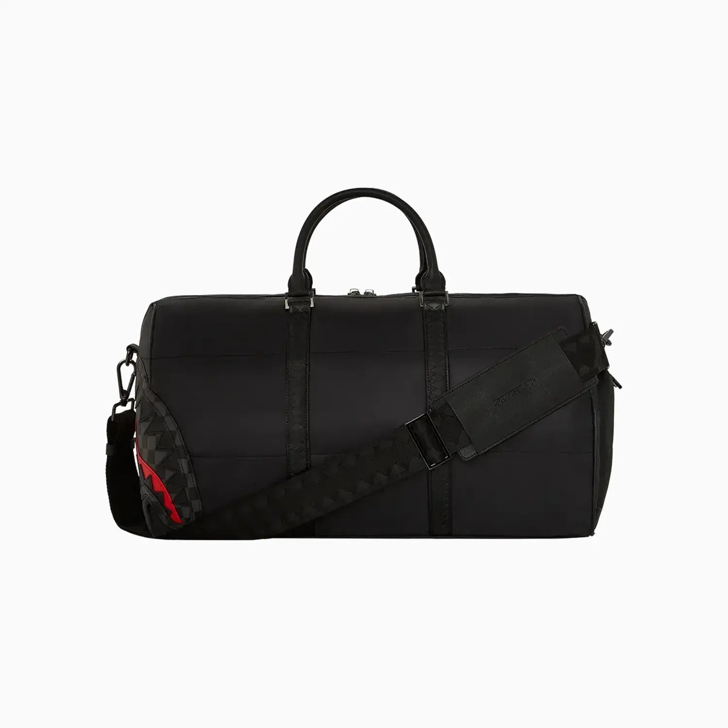 Stylish Black Puffer Check Duffle Bag for Travel & Gym - Water-Resistant & Spacious Carry-On Luggage for Men & Women