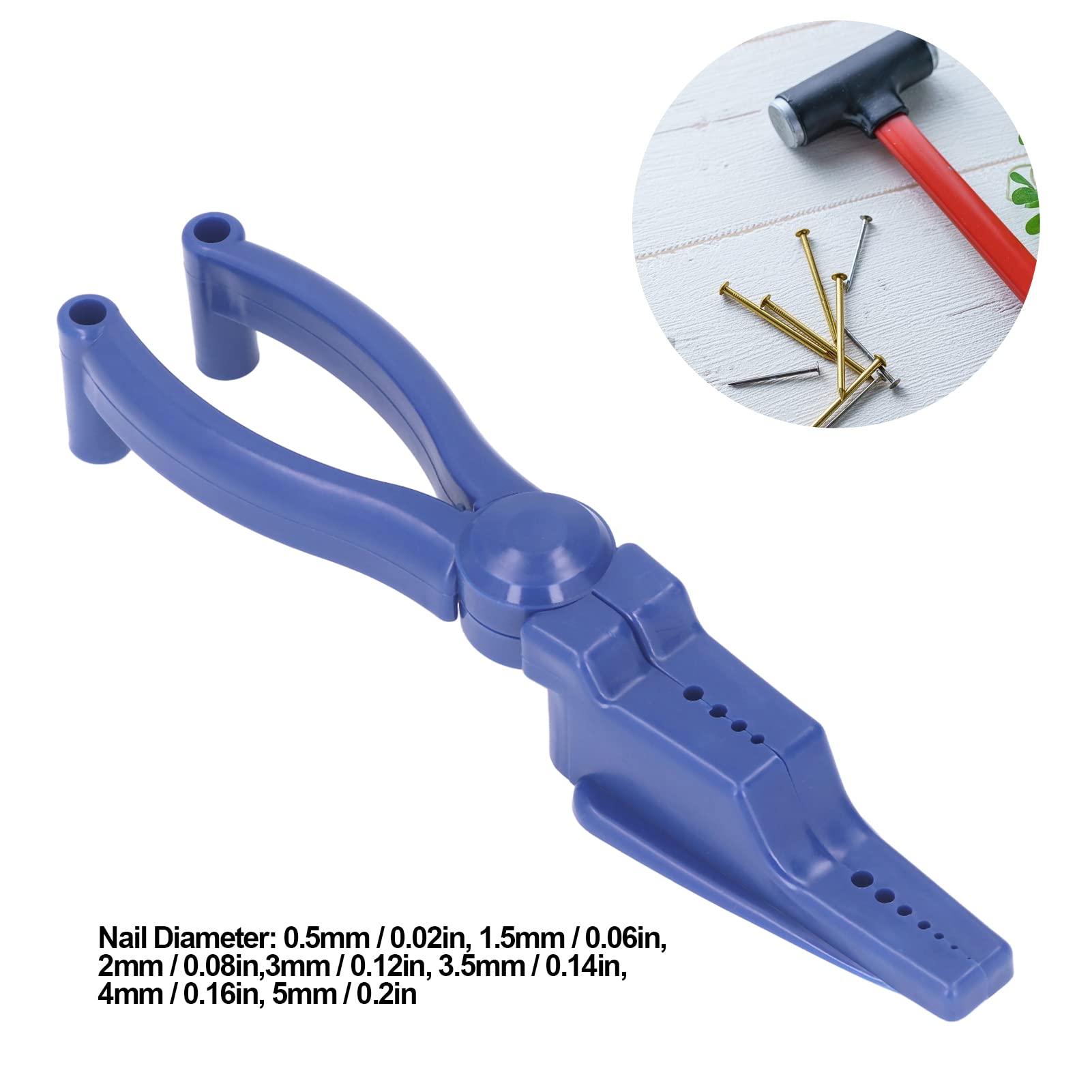 Blue Finger Joint Pliers - Nail Hold & Protective Tool for Hammering & Positioning Nails & Screws | Perfect for Carpentry, Woodworking & DIY Home Projects