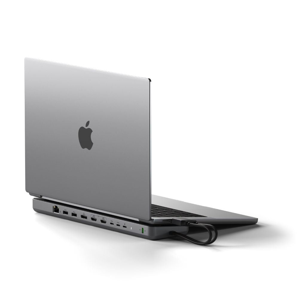 Satechi Dual Dock Stand for MacBook & iPad - Space Grey Aluminum Charging Station | Perfect for Home Office & Workspace Organization