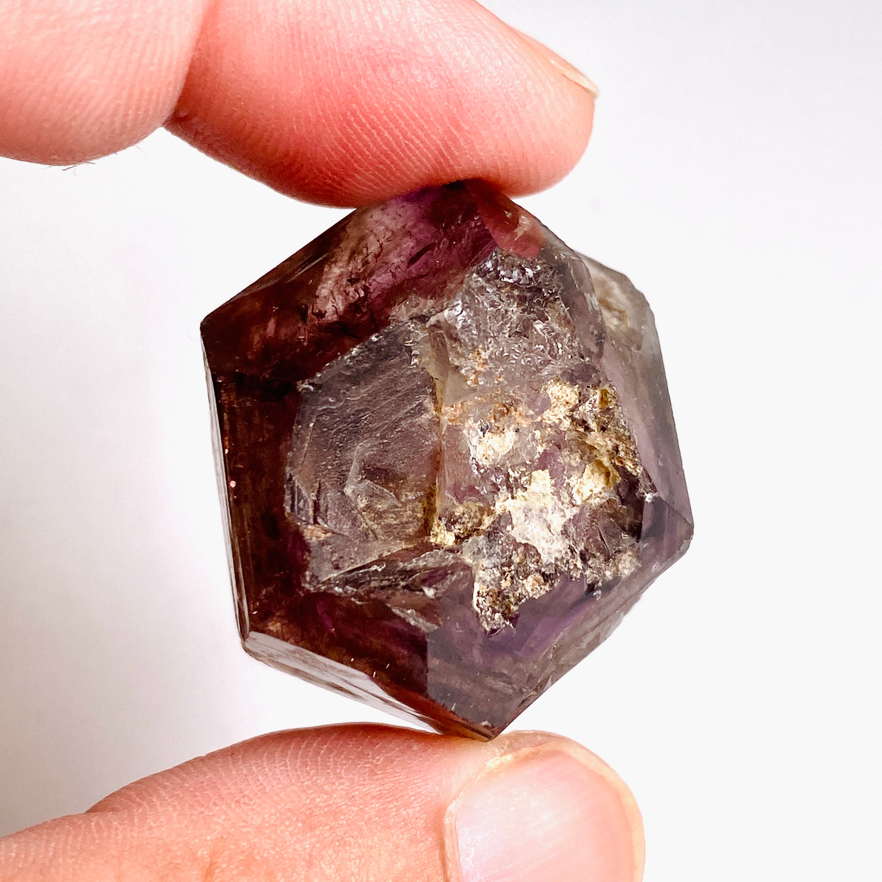 Natural Smokey Amethyst Crystal with Inclusions - Similar to Super Seven & Brandberg (CR3736) - Perfect for Meditation, Healing & Jewelry Making