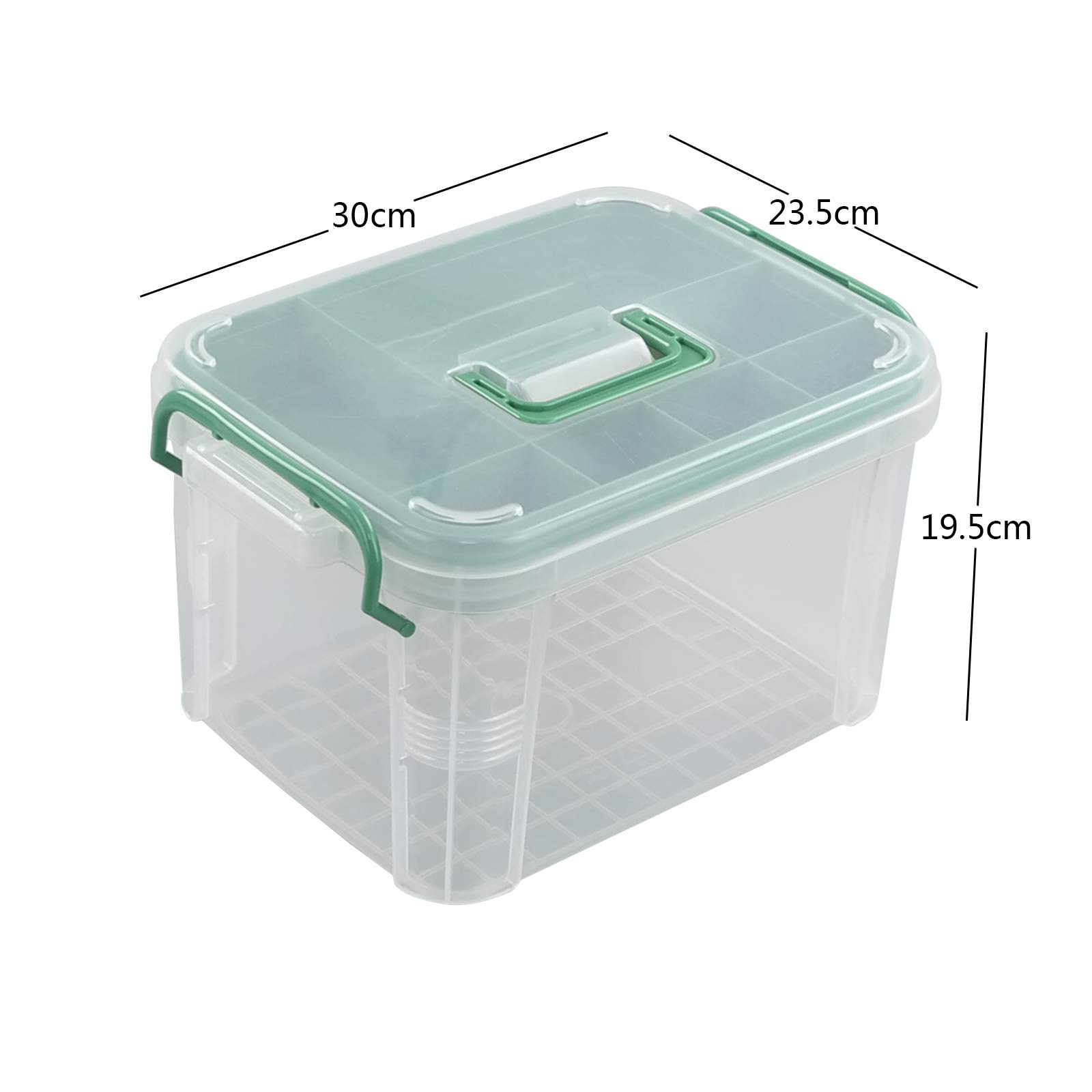 Bringer 1 Pack Clear Plastic First Aid Kit - Portable Medicine Storage Box for Home, Travel & Emergency Use | Family Safety Essentials