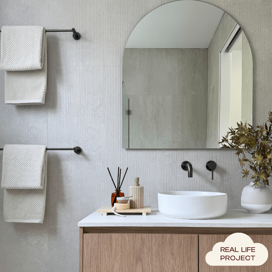 Sydney Wall Spout with Mixer in Gunmetal Finish - Modern Bathroom Faucet for Sink, Vanity, and Powder Room