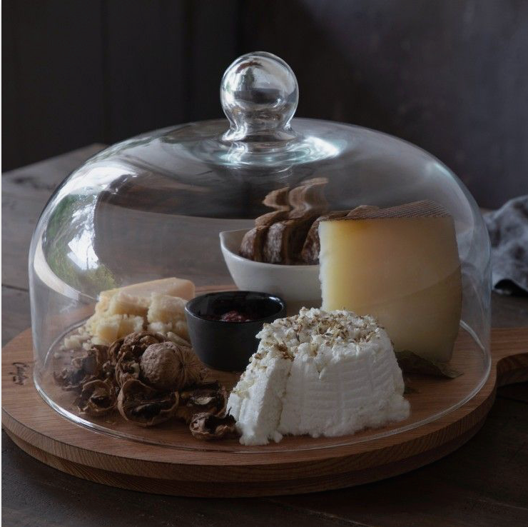 Casafina 30cm Glass Dome Cloche - Elegant Display Cover for Cakes, Desserts, Centerpieces & Home Decor