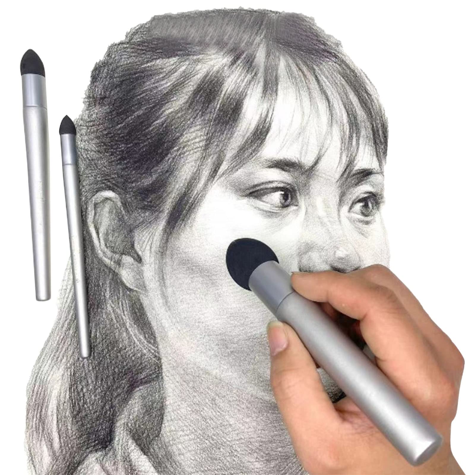 Professional Sketch Pen Sponge Art Paintbrush Set - Washable Shading Pen & Art Blenders for Drawing, Sketching & Charcoal Art - Perfect for Students, Artists & Painters - Ideal for Studio, Classroom & Home Art Projects