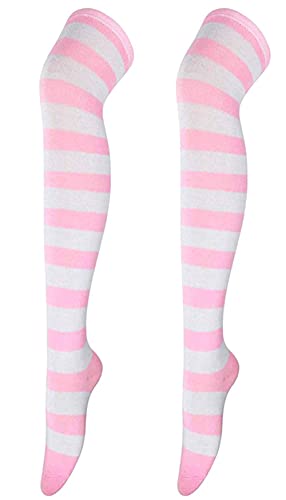 Wide Striped/Pink&white