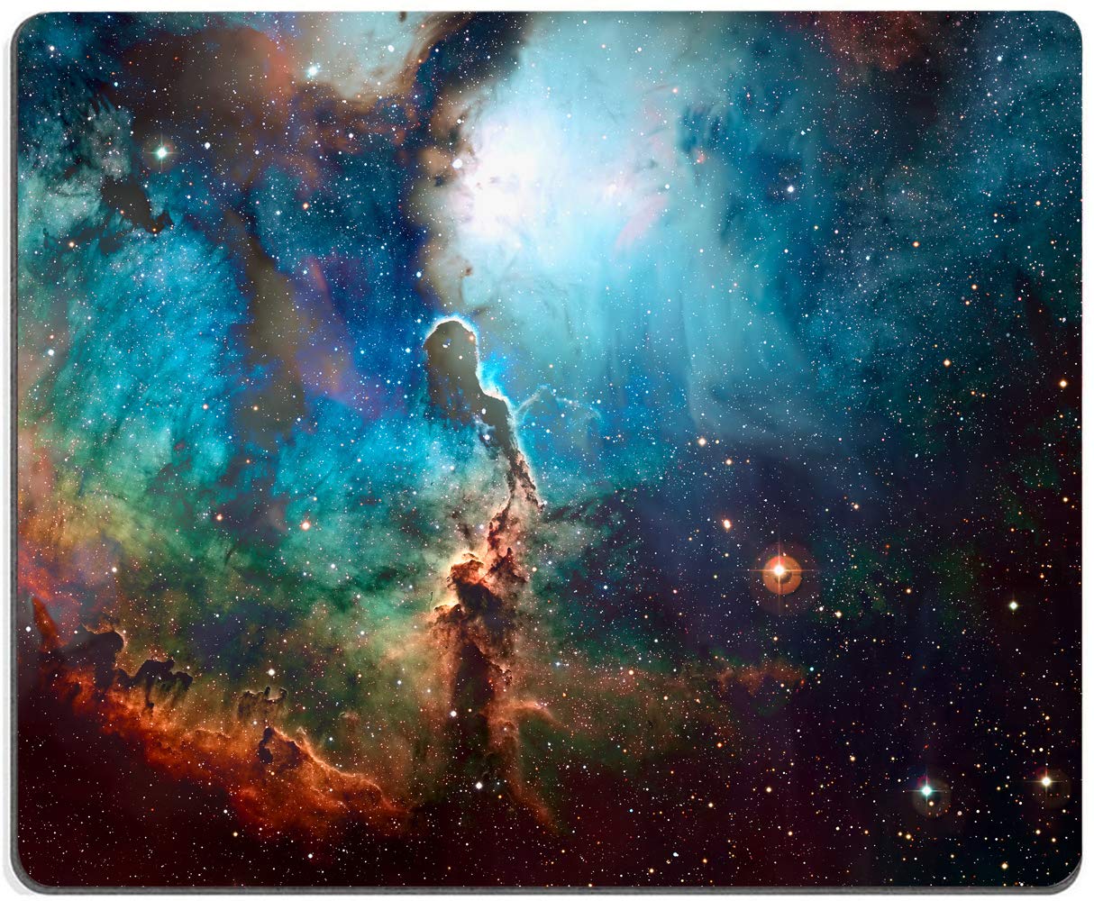 Blue Galaxy Space Gaming Mouse Pad - Non-Slip Rubber Base, Waterproof Square Mouse Mat for Office, Home, Laptop & Travel (9.5