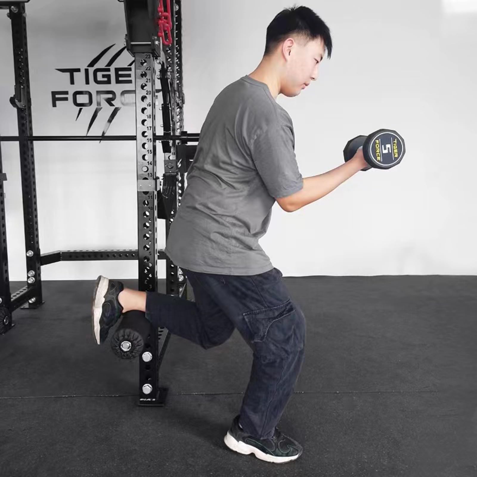 Single Leg Squat Roller Attachment for 3x3 Power Cage - Bulgarian Split Squat Roller for Home Gym - Leg Press Machine Accessory for Strength Training & Lower Body Workouts