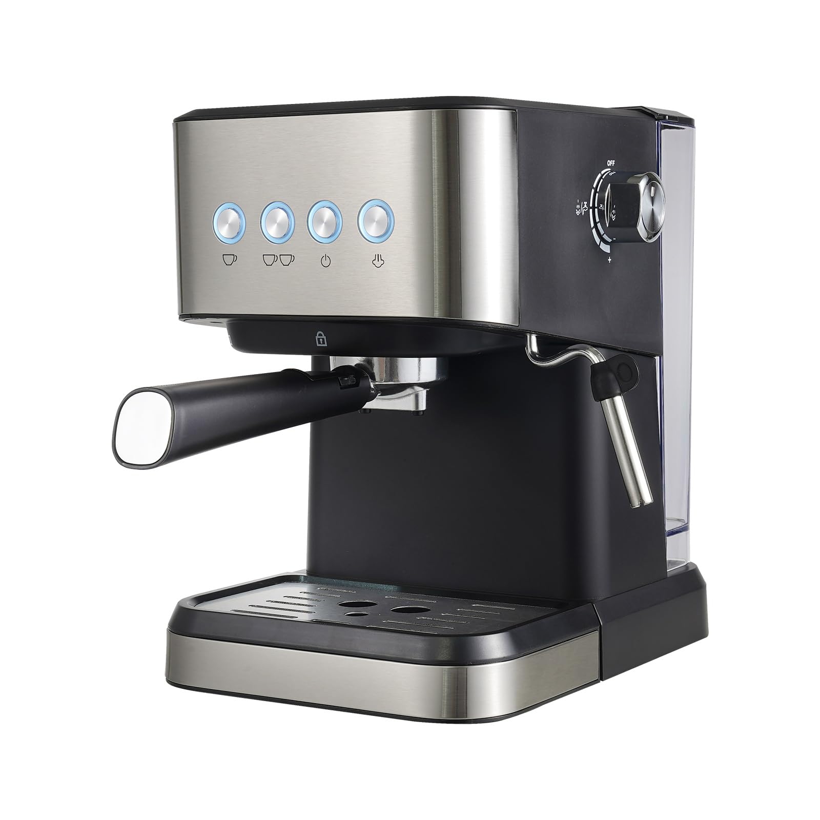 20 Bar Professional Espresso Machine with Steam Wand - Semi-Automatic Coffee Maker for Home & Office - 50oz Removable Water Tank - Perfect for Lattes, Cappuccinos & Espresso Drinks