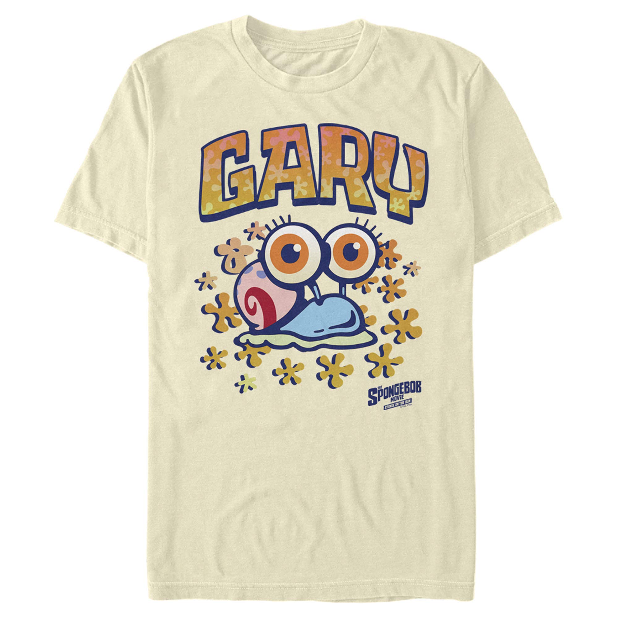 Men's SpongeBob SquarePants Sponge on The Run Baby Snail Gary Graphic T-Shirt - Funny Cartoon Tee for Casual Wear & Gifts