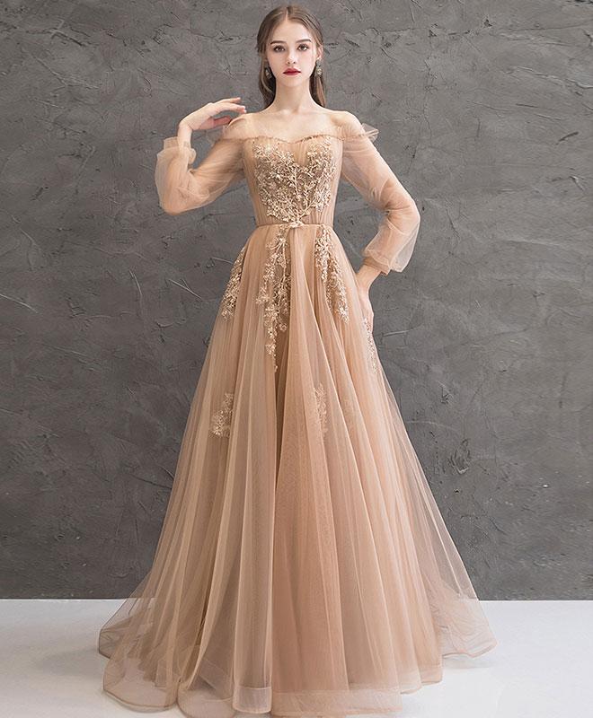 Elegant Pink A-Line Tulle Lace Long Prom Dress for Women - Formal Evening Gown for Homecoming, Wedding, and Special Occasions