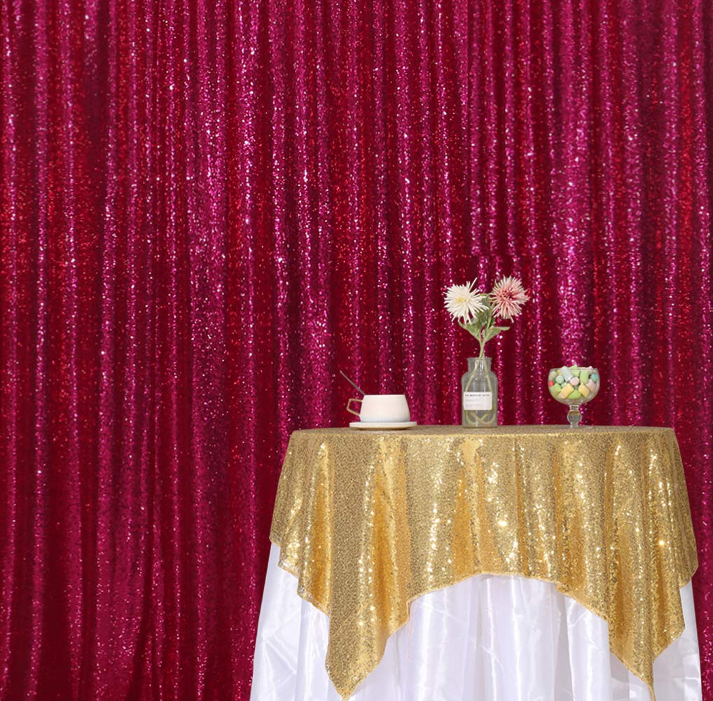 20x10FT Hot Pink Sequin Backdrop for Photography & Party Decor
