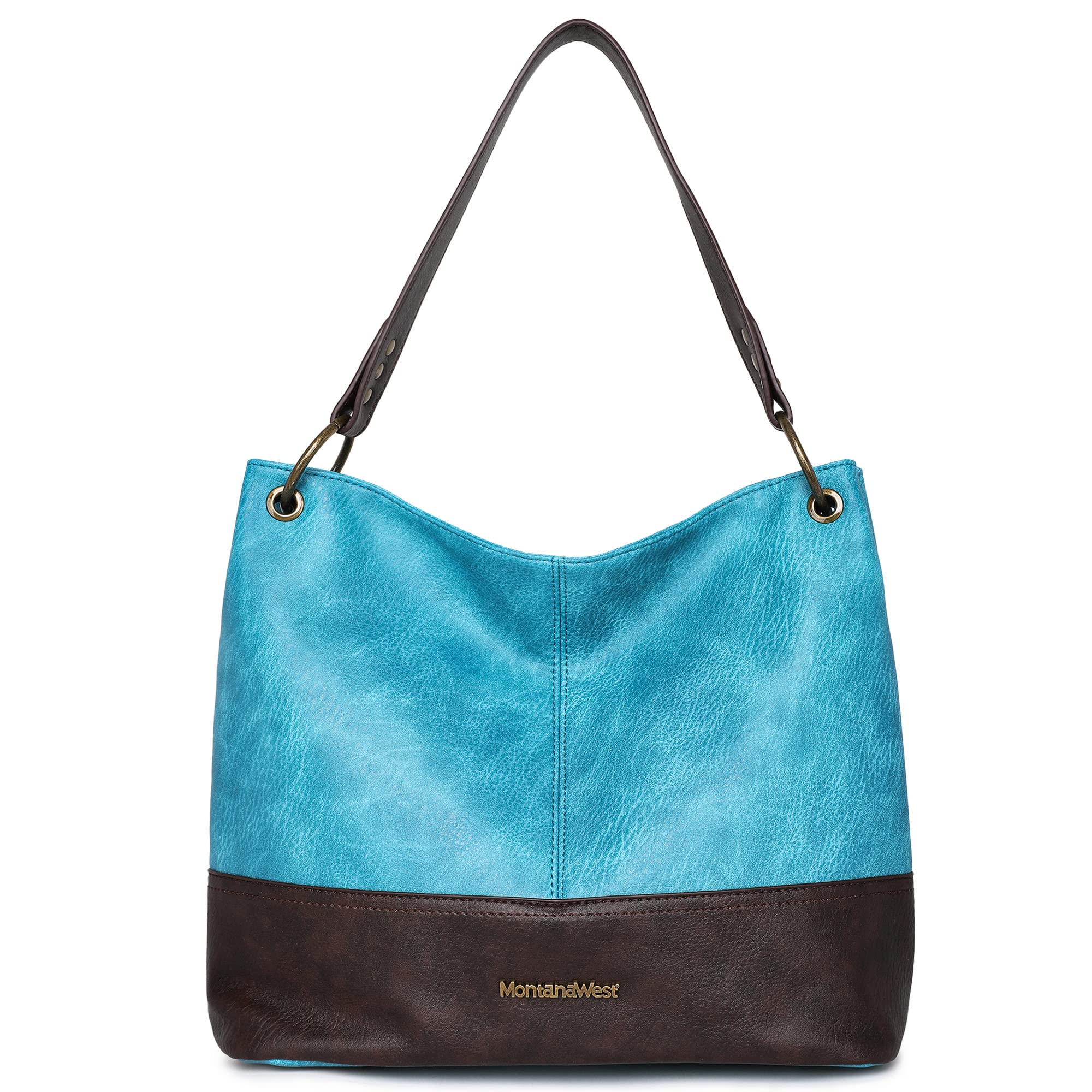 Montana West Vegan Leather Hobo Purse for Women - Stylish Top Handle Tote & Shoulder Satchel Bag with Secure Zipper Closure | Perfect for Work, Travel & Everyday Use