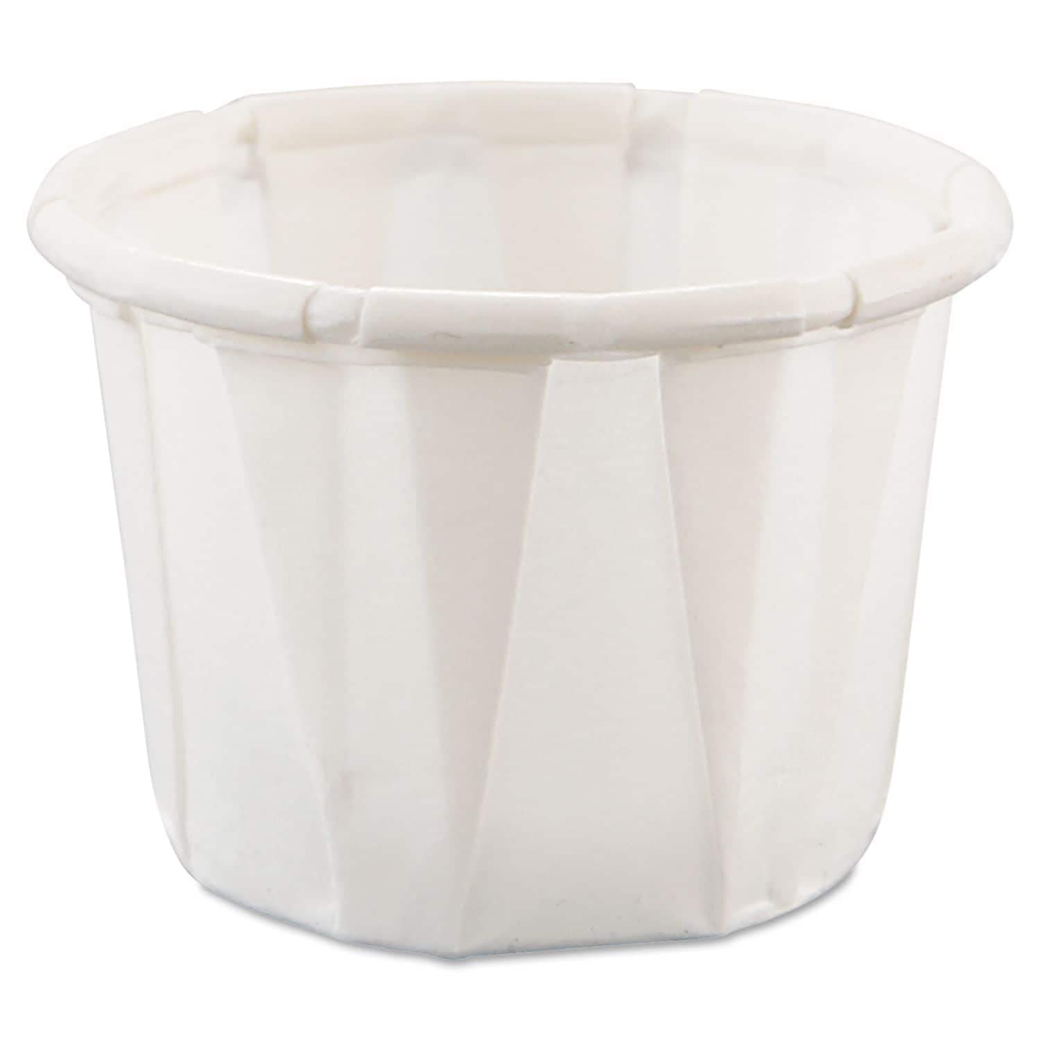 SOLO SCC050 0.5oz White Disposable Paper Portion Cups - 250 Count per Bag, 20 Bags per Carton - Perfect for Catering, Food Sampling, Condiment Serving & Party Snacks