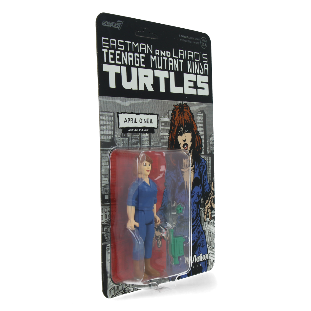 April O'Neil (Comic Color) Teenage Mutant Ninja Turtles ReAction Figure Wave 11 - TMNT Collectible Action Figure for Display & Play
