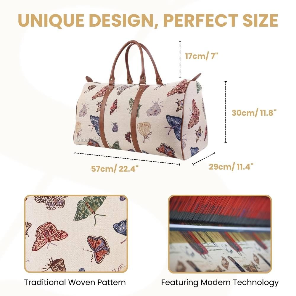 Large Women's Duffel Bag - Stylish Carry-On Overnight Weekender for Travel | Perfect Hand Luggage for Women, Teens & Girls | Ideal for Gym, Weekend Getaways & Airplane Trips