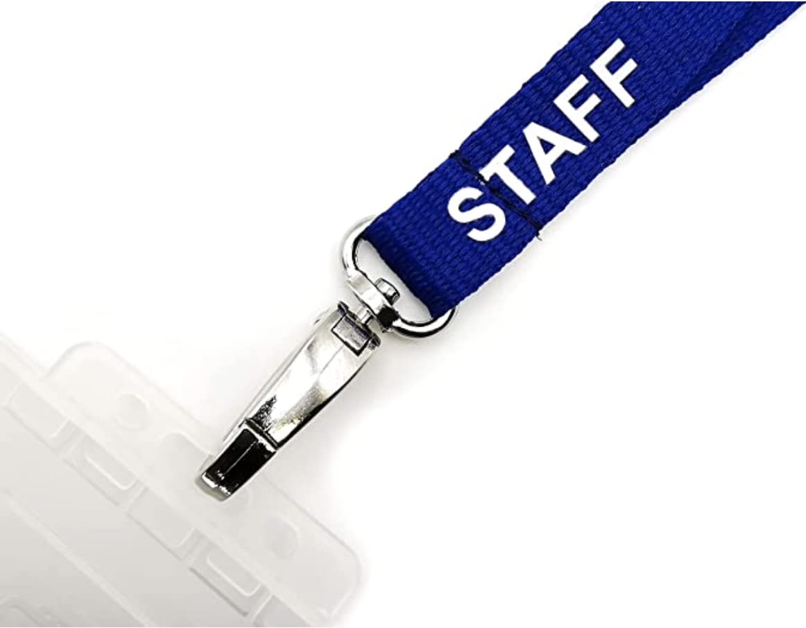Staff ID Card Holder Lanyard - 50 Pack for Office Security & Events