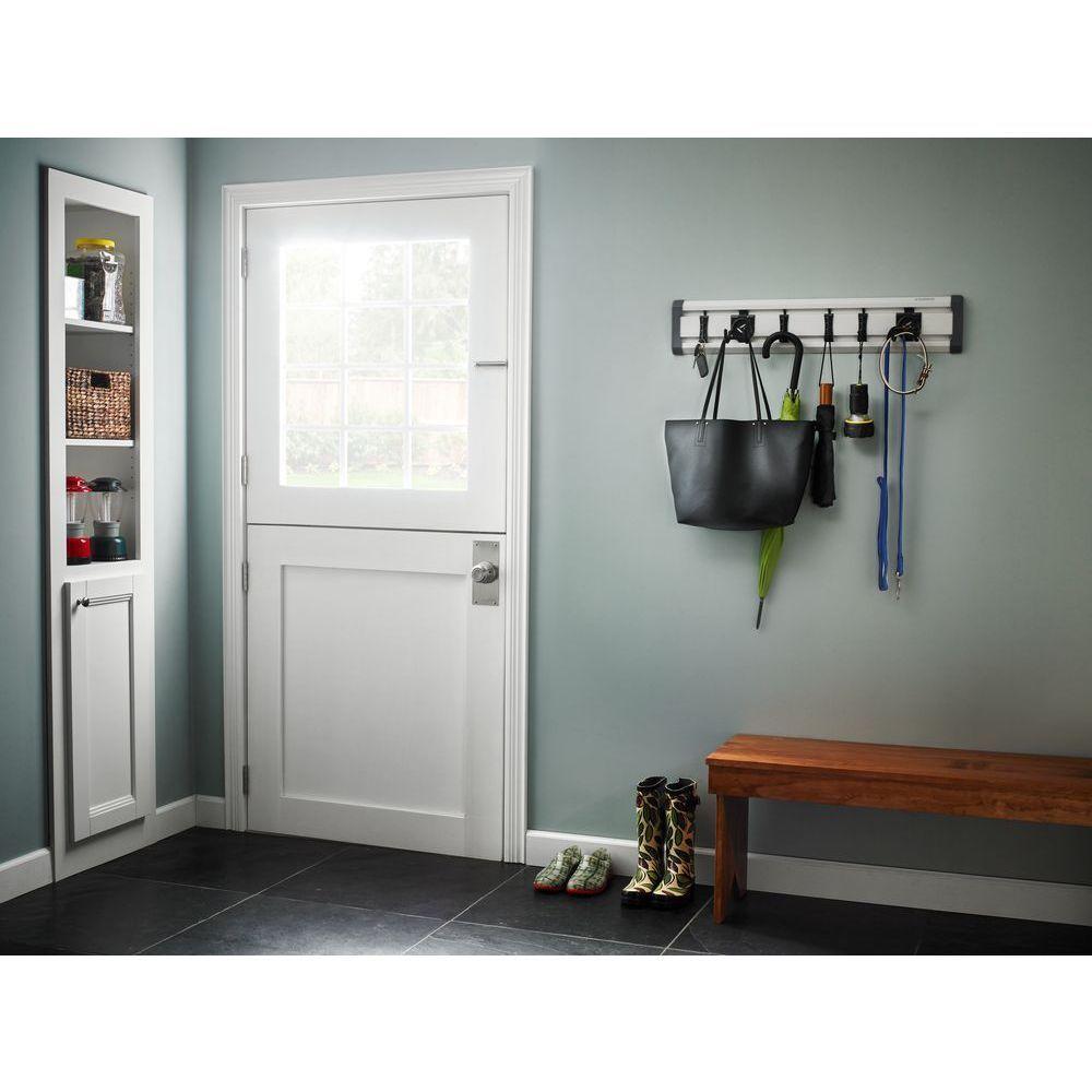 Gladiator 32-Inch GearTrack Garage Storage System with 6 Hooks - Perfect for Organizing Tools, Sports Equipment, and Garage Accessories
