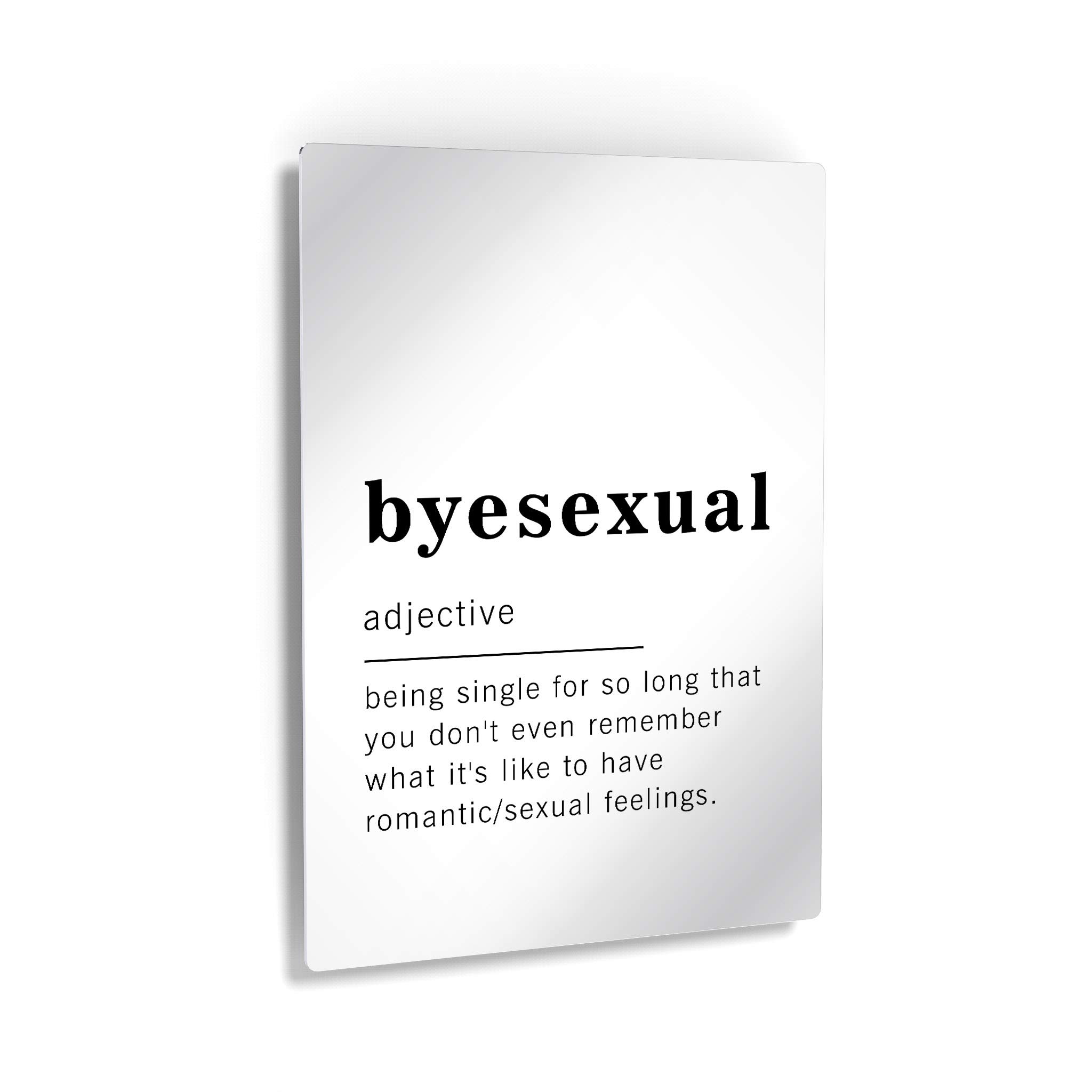 Funny Noun Dictionary Definition of Byesexual Metal Print - Inspirational Quote Sign for Office, Living Room, Bedroom & Bathroom - Ready to Hang Wall Art Home Decor (30x20 Inches, Made in USA) - Perfect for LGBTQ+ Pride Gifts & Unique Wall Decor Ideas