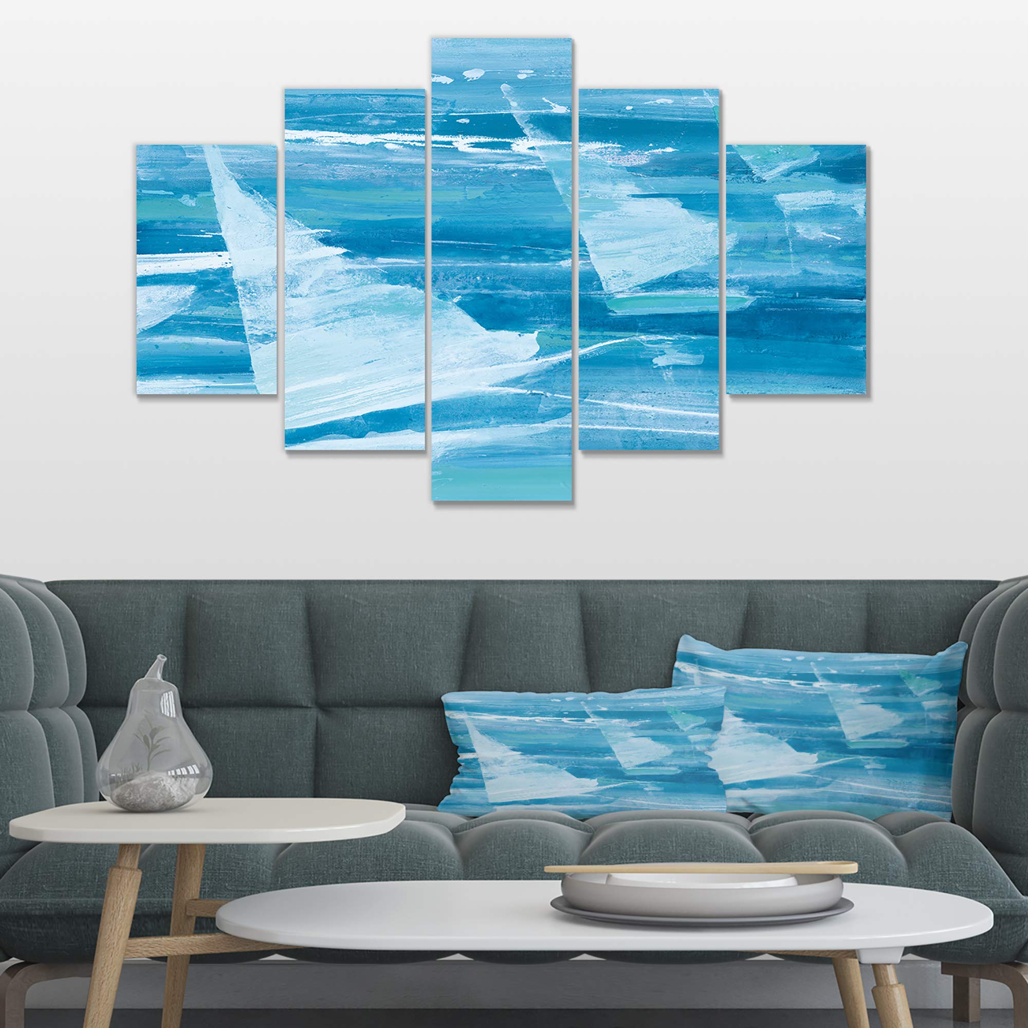 Designart 'From The Shore I' Nautical Beach Wall Art - Gallery Wrapped Canvas Print for Coastal Home Decor, Living Room & Bedroom